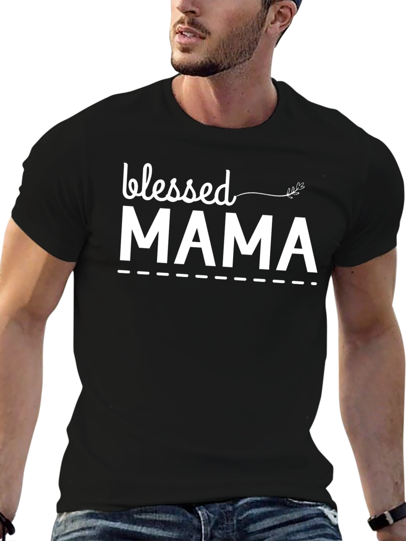 Blessed Mama Graphic Tee - Black