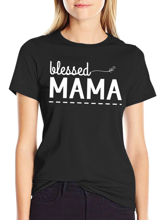 Blessed Mama Graphic Tee - Black
