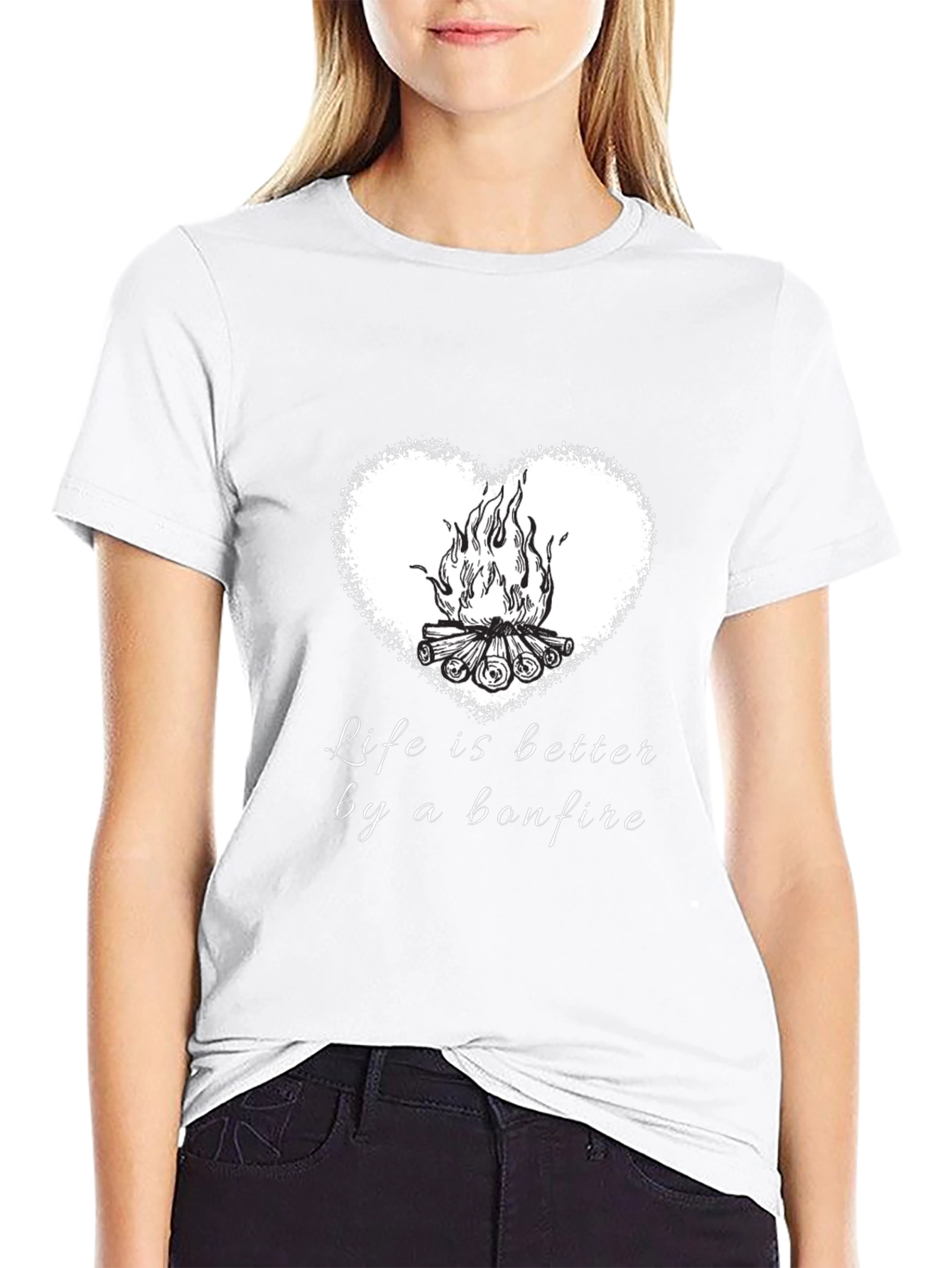 Bonfire Heart T-Shirt - Life Is Better Tee