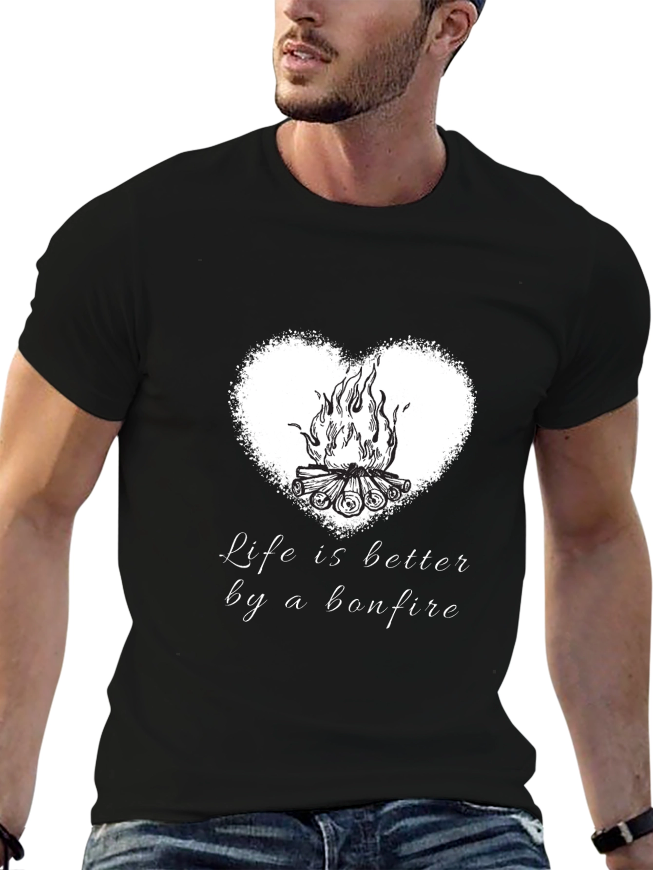 Bonfire Heart T-Shirt - Life Is Better Tee