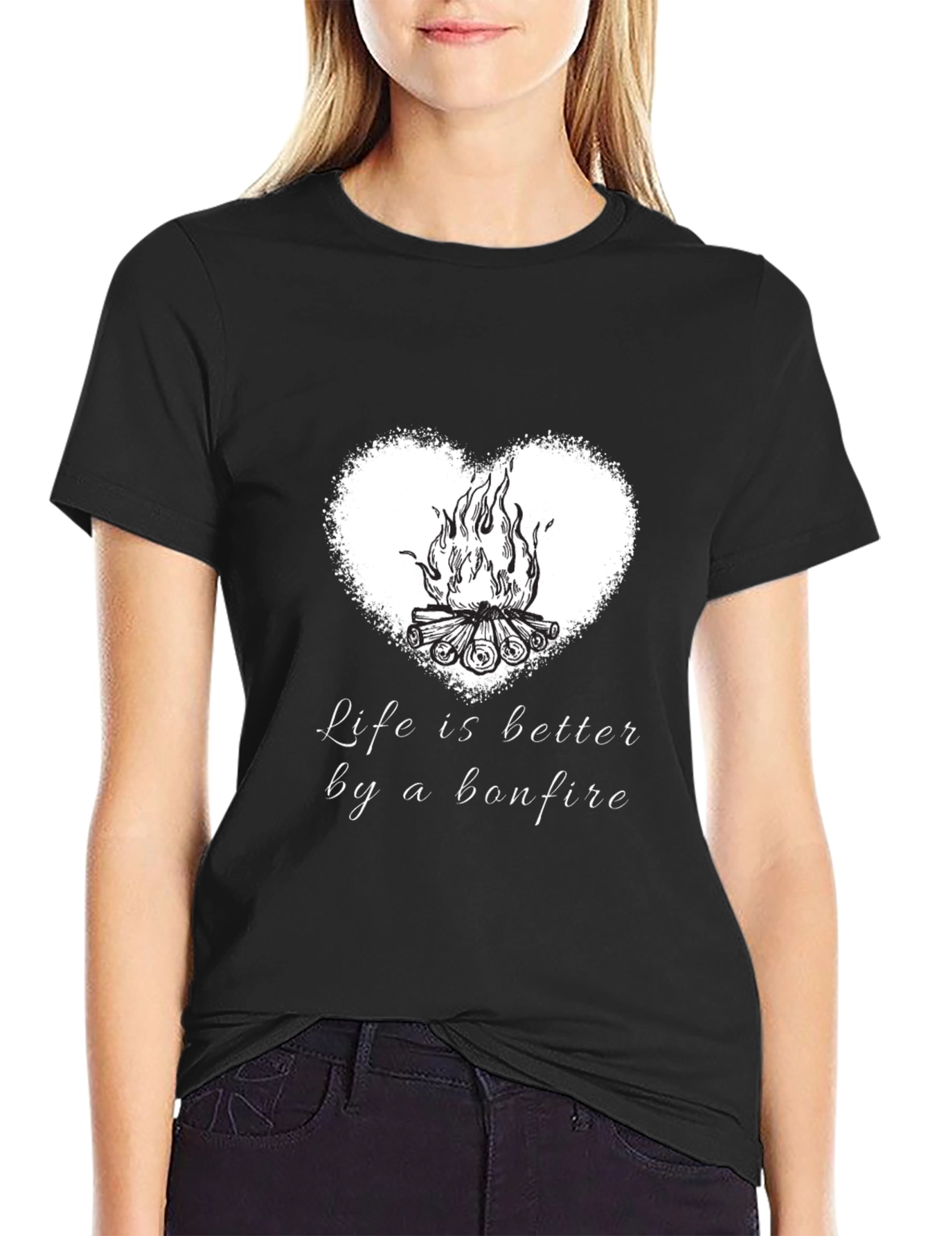 Bonfire Heart T-Shirt - Life Is Better Tee