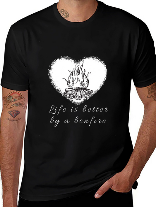 Bonfire Heart T-Shirt - Life Is Better Tee