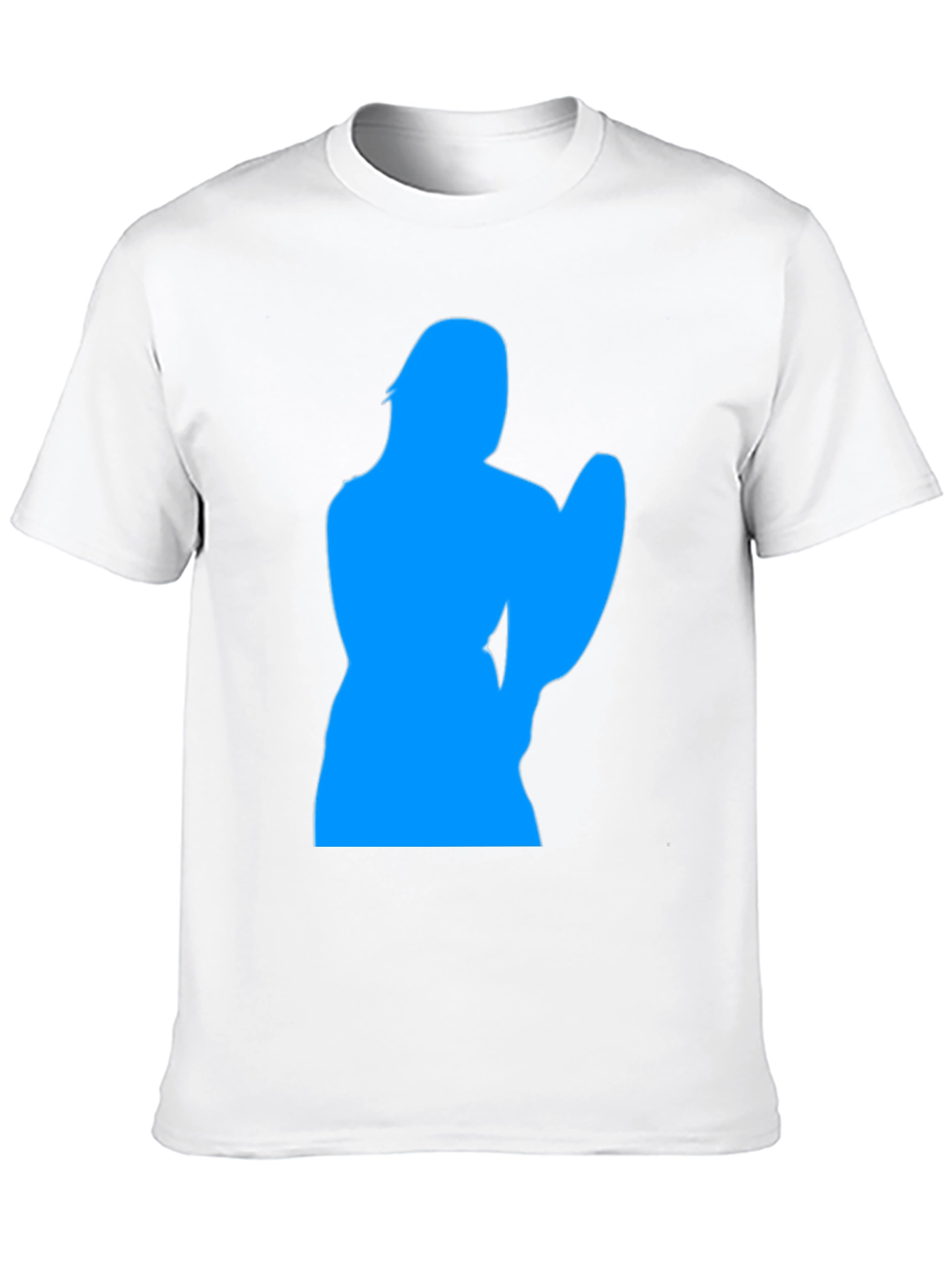 Cool Blue Silhouette Graphic Black T-Shirt