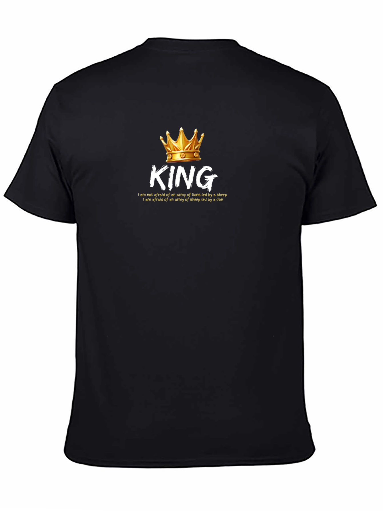 King Graphic T-Shirt - Lion & Sheep Army Design