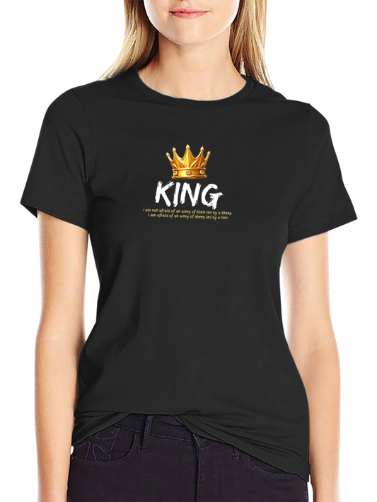 King Graphic T-Shirt - Lion & Sheep Army Design