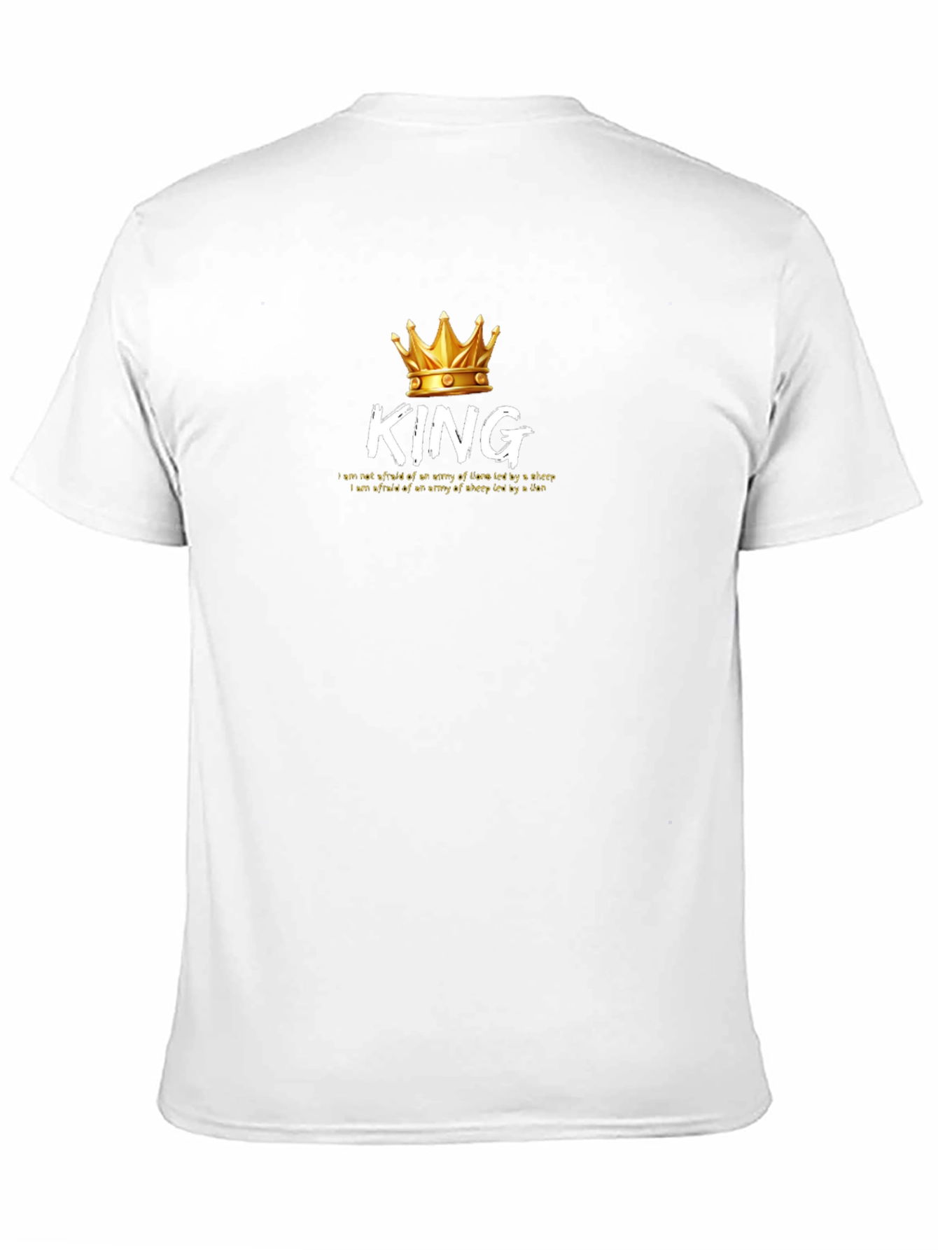 King Graphic T-Shirt - Lion & Sheep Army Design