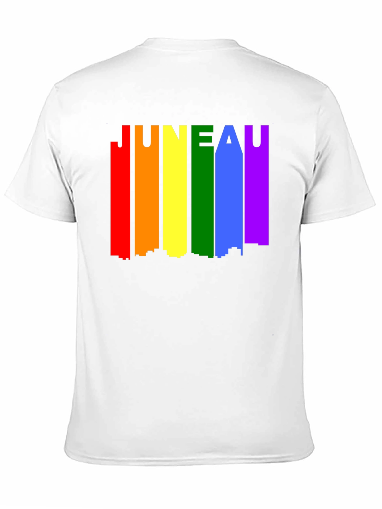 Juneau Pride LGBTQ Rainbow Skyline T-Shirt