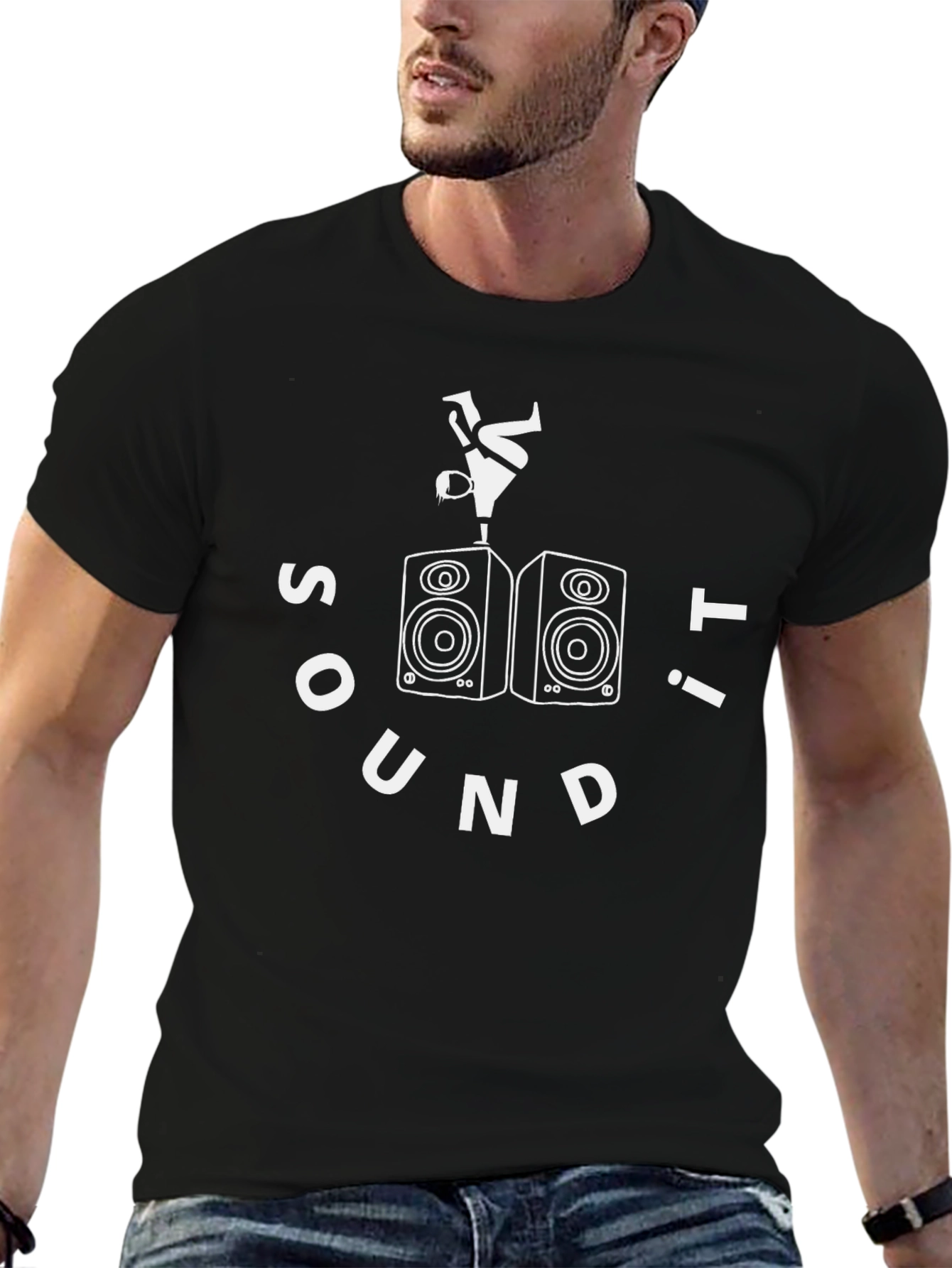 Sound It Mens Graphic Tee - Black