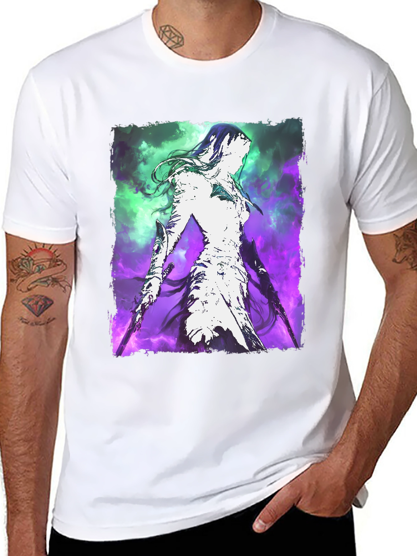 Mystic Warrior Graphic Tee - Black