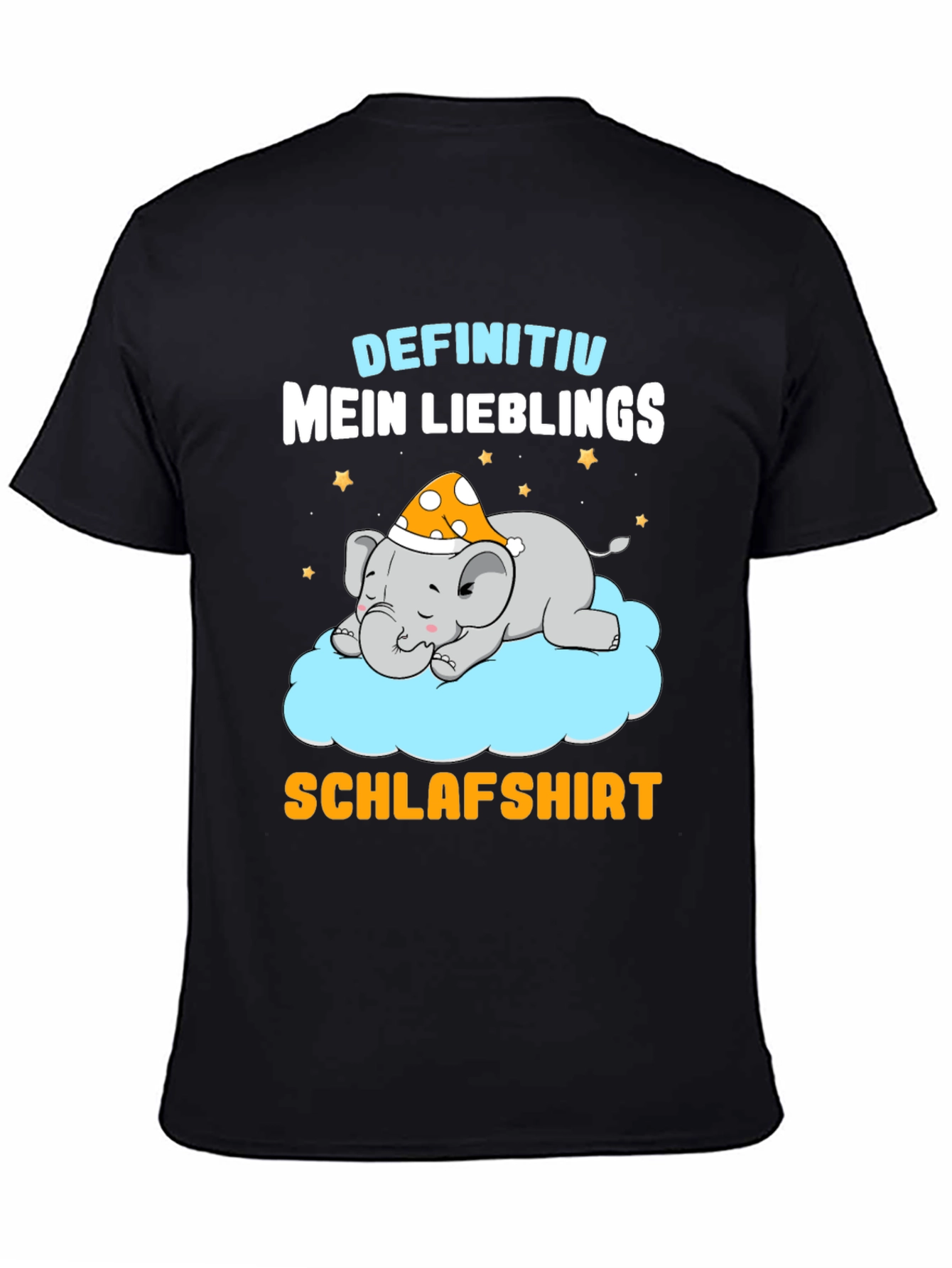 Cute Sleeping Elephant T-Shirt - German Schlafshirt