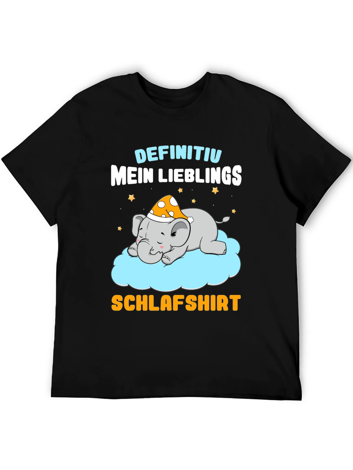 Cute Sleeping Elephant T-Shirt - German Schlafshirt