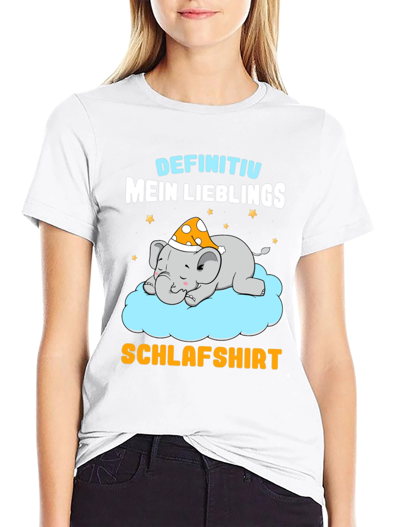 Cute Sleeping Elephant T-Shirt - German Schlafshirt