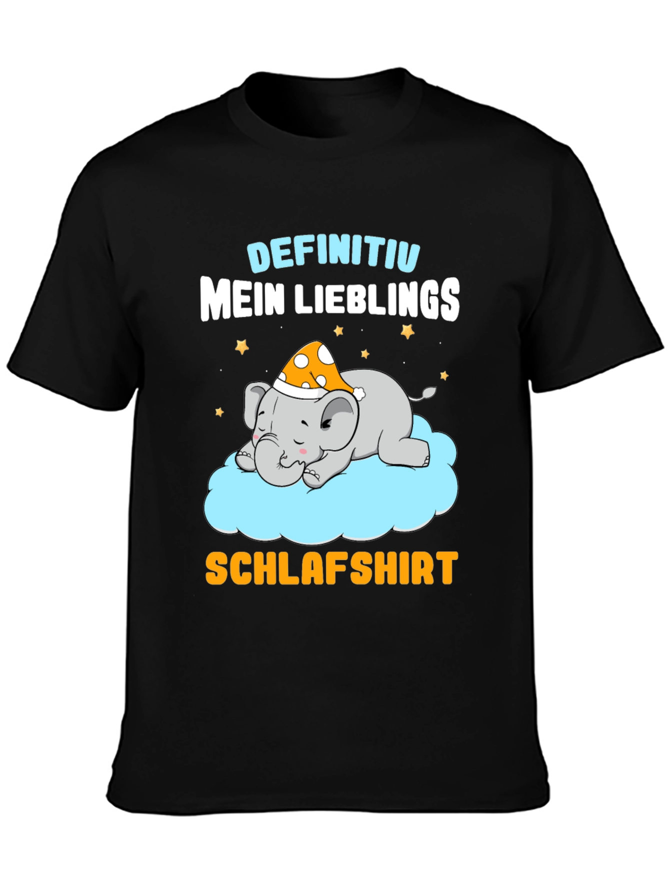 Cute Sleeping Elephant T-Shirt - German Schlafshirt