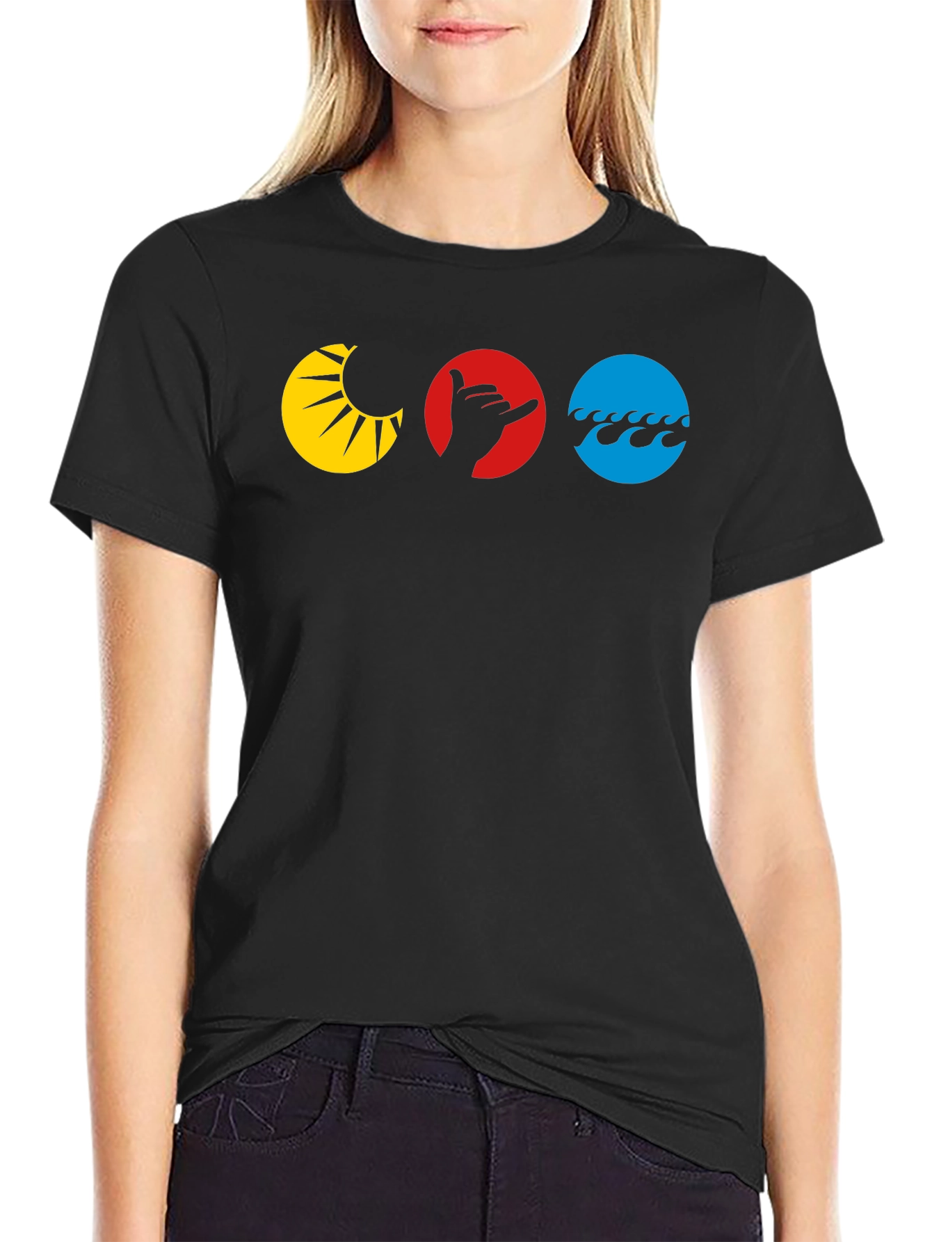 Hang Loose T-Shirt - Sun Hand Wave Graphic Tee
