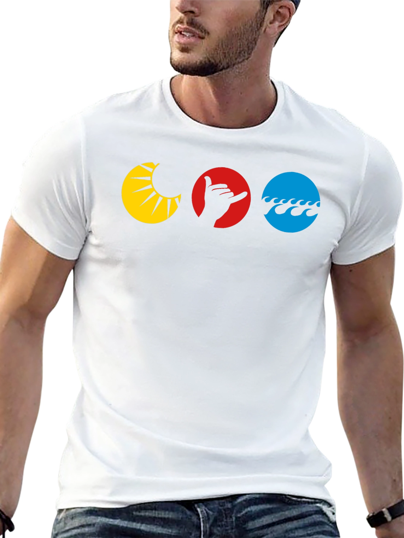 Hang Loose T-Shirt - Sun Hand Wave Graphic Tee