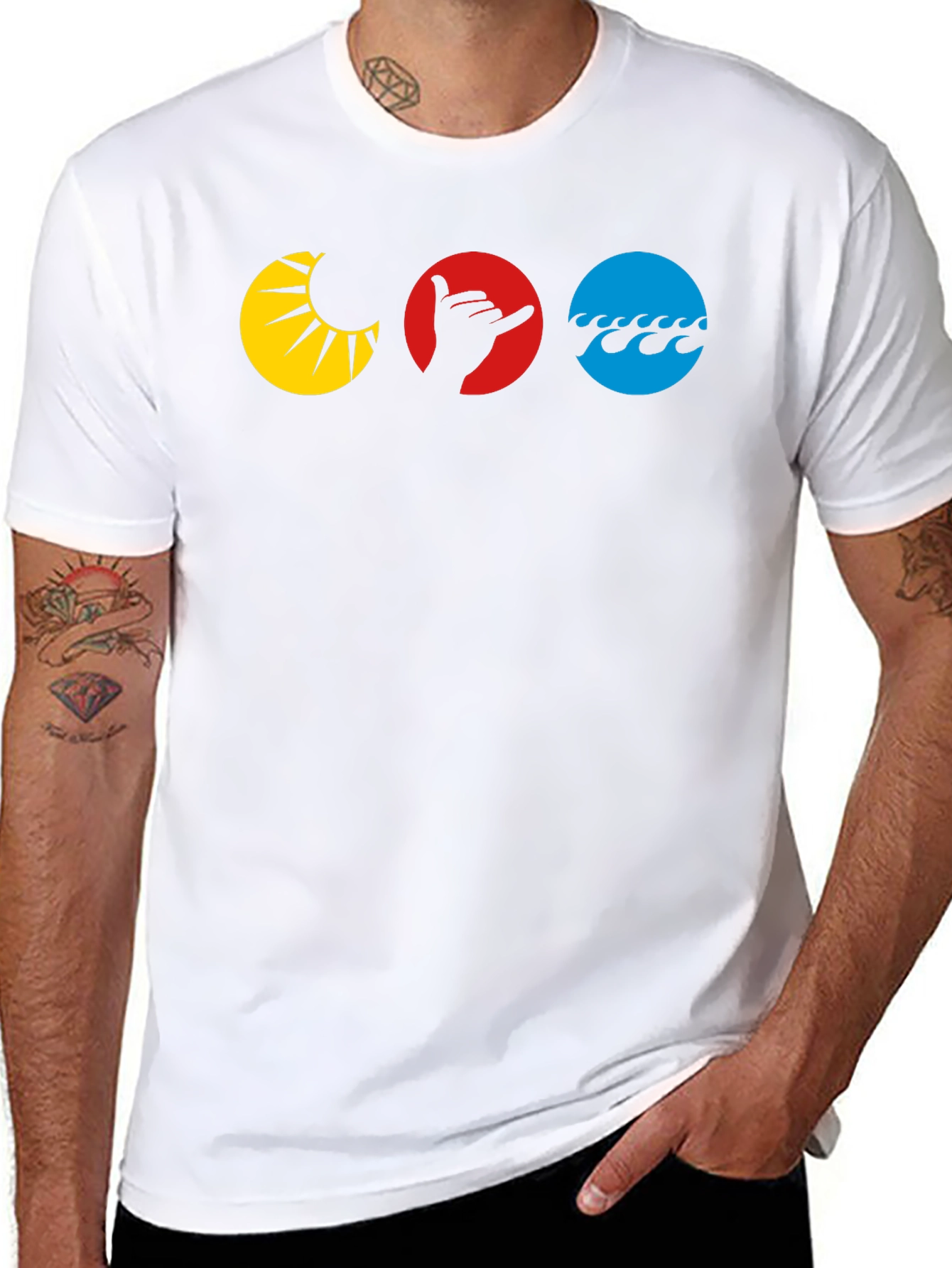 Hang Loose T-Shirt - Sun Hand Wave Graphic Tee