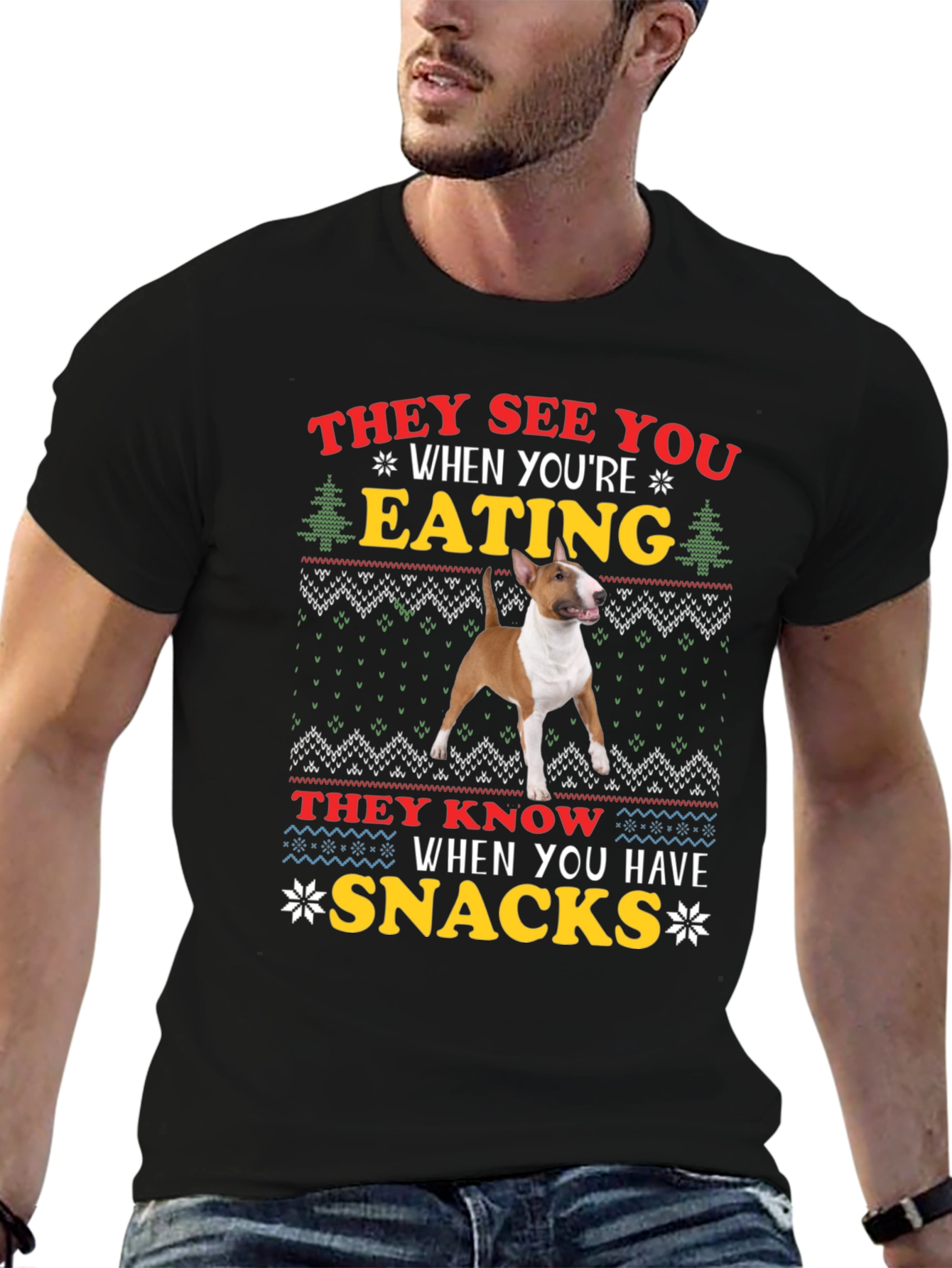 Dog Breed Eating Snacks Graphic T-Shirt