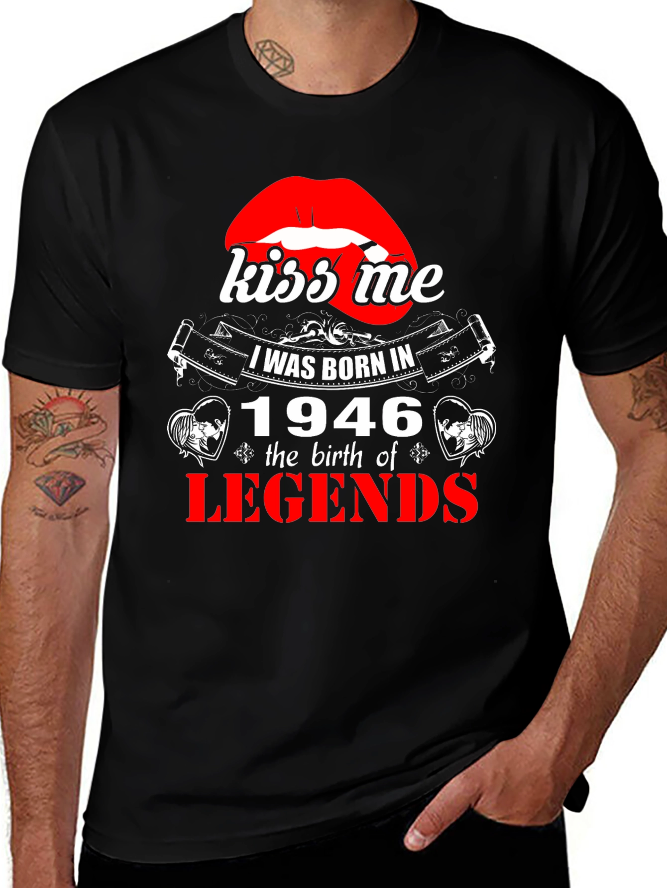 Kiss Me I Was Born In 1946 T-Shirt