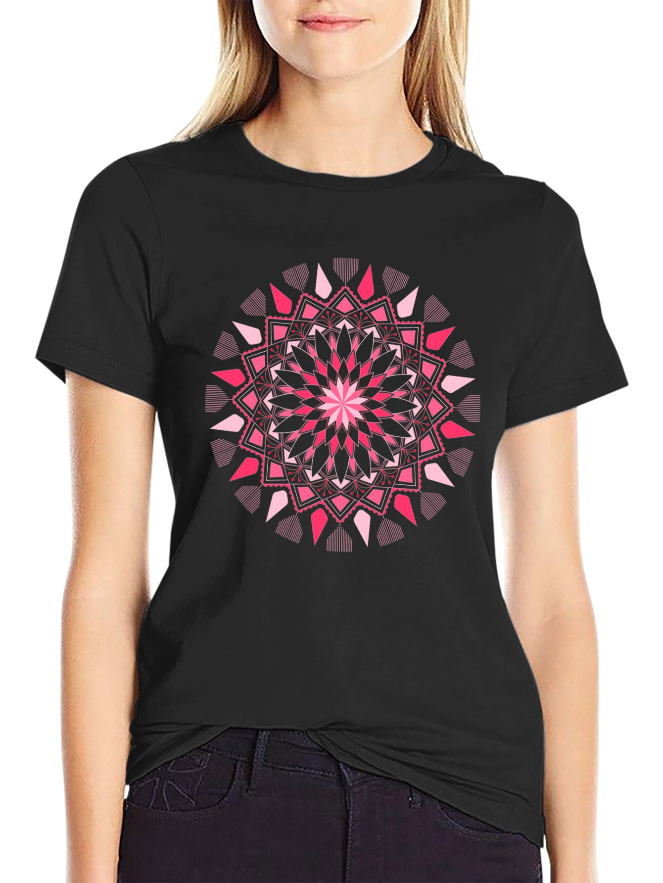 Geometric Mandala Graphic Print T-Shirt