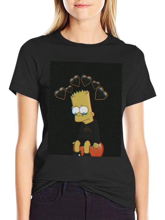 Bart Simpson Sad Heart T-Shirt