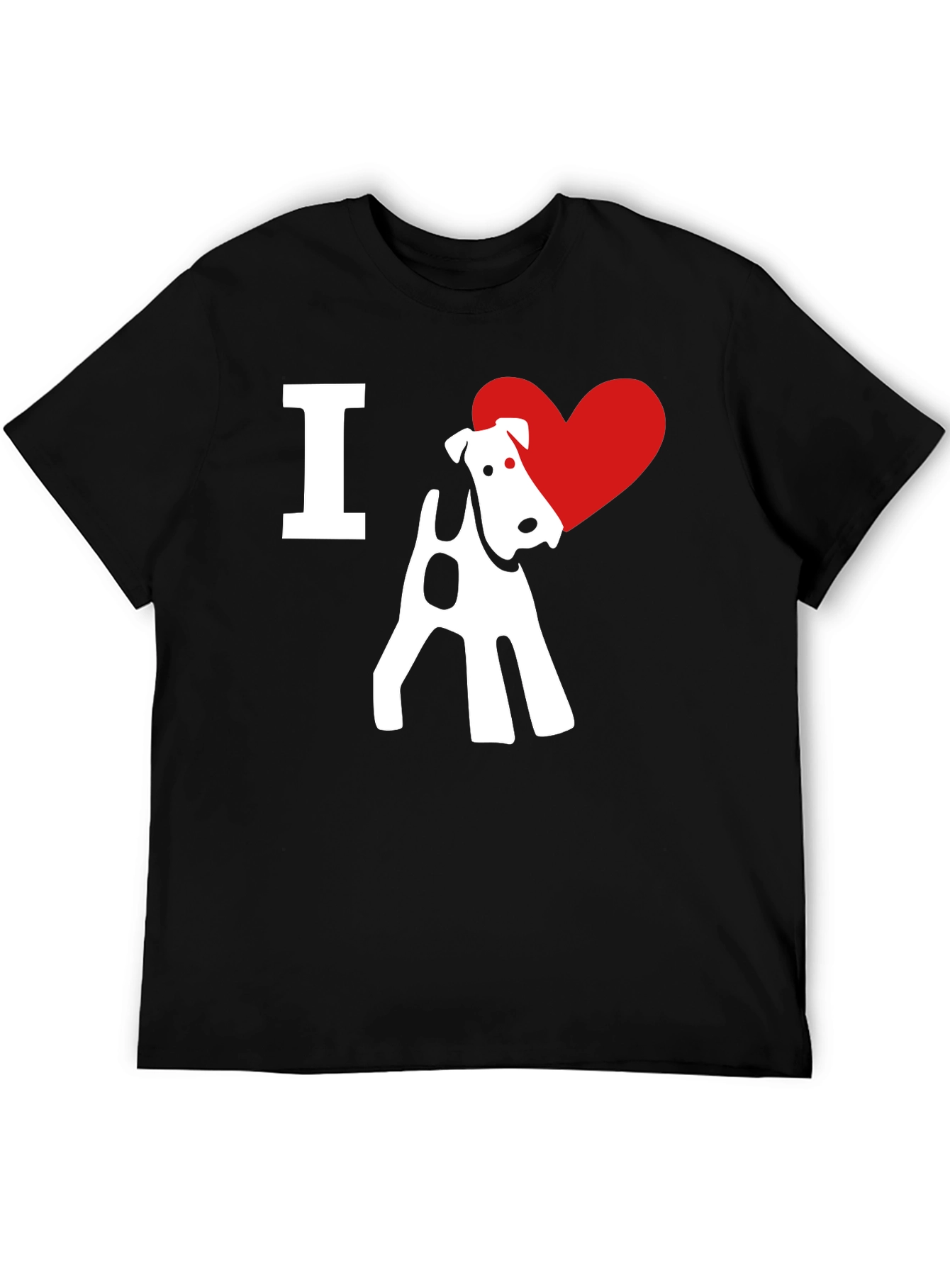 I Love Fox Terrier Black T-Shirt