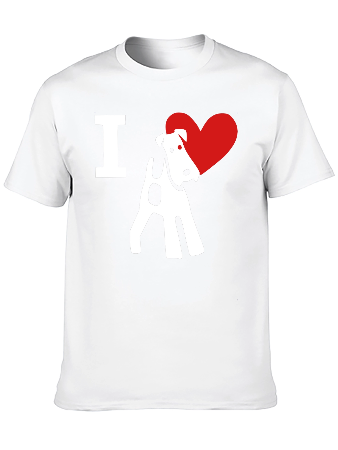 I Love Fox Terrier Black T-Shirt