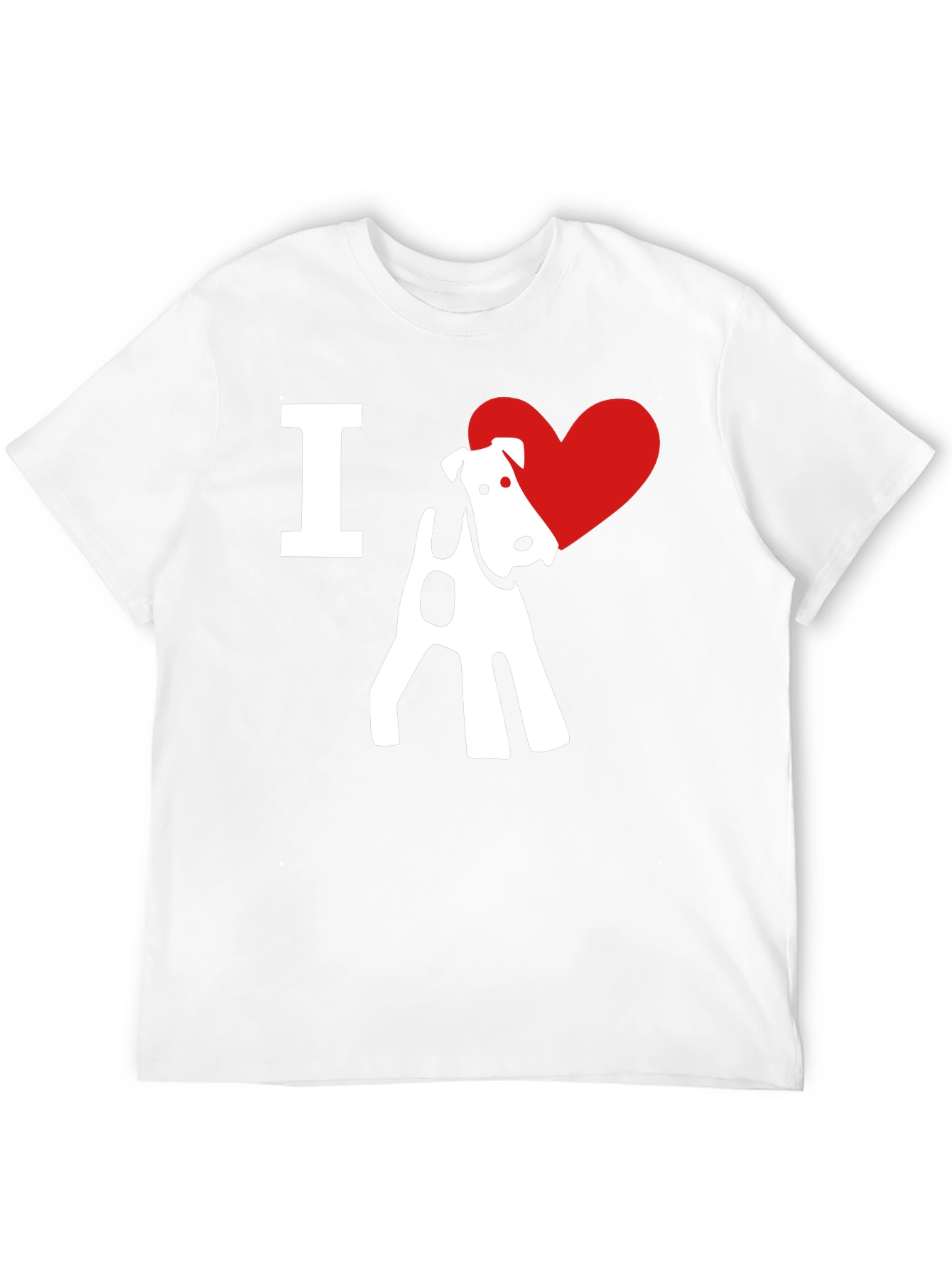 I Love Fox Terrier Black T-Shirt