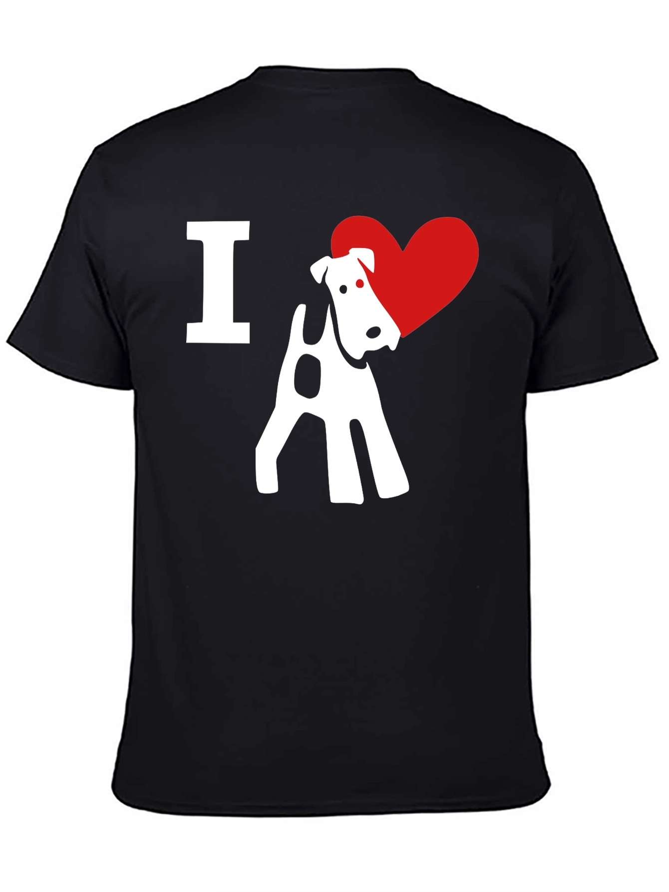 I Love Fox Terrier Black T-Shirt
