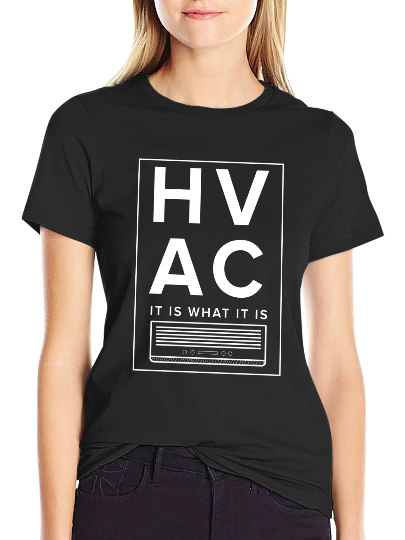 HVAC It Is What It Is Black T-Shirt
