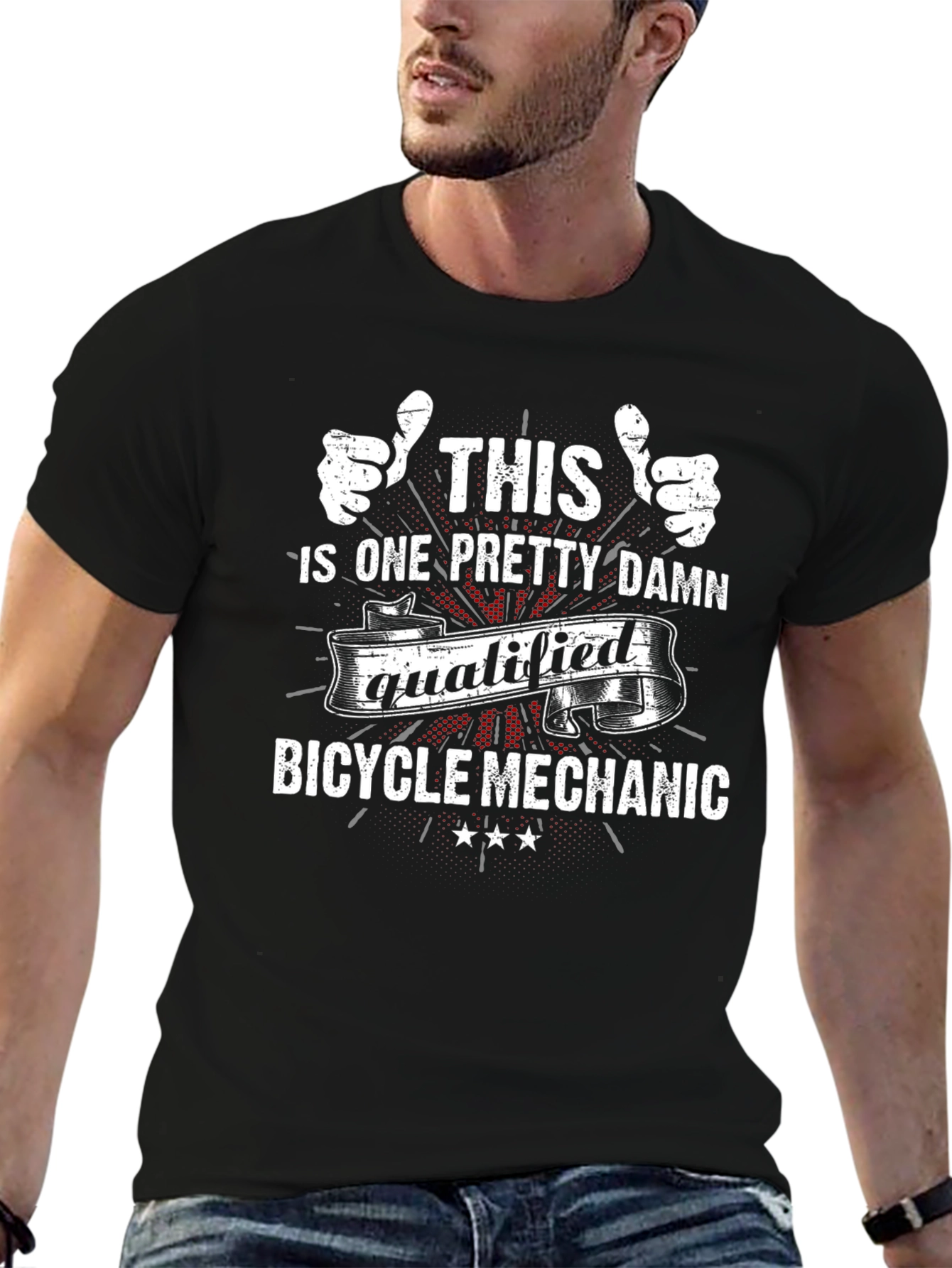 Qualified Bicycle Mechanic Graphic T-Shirt