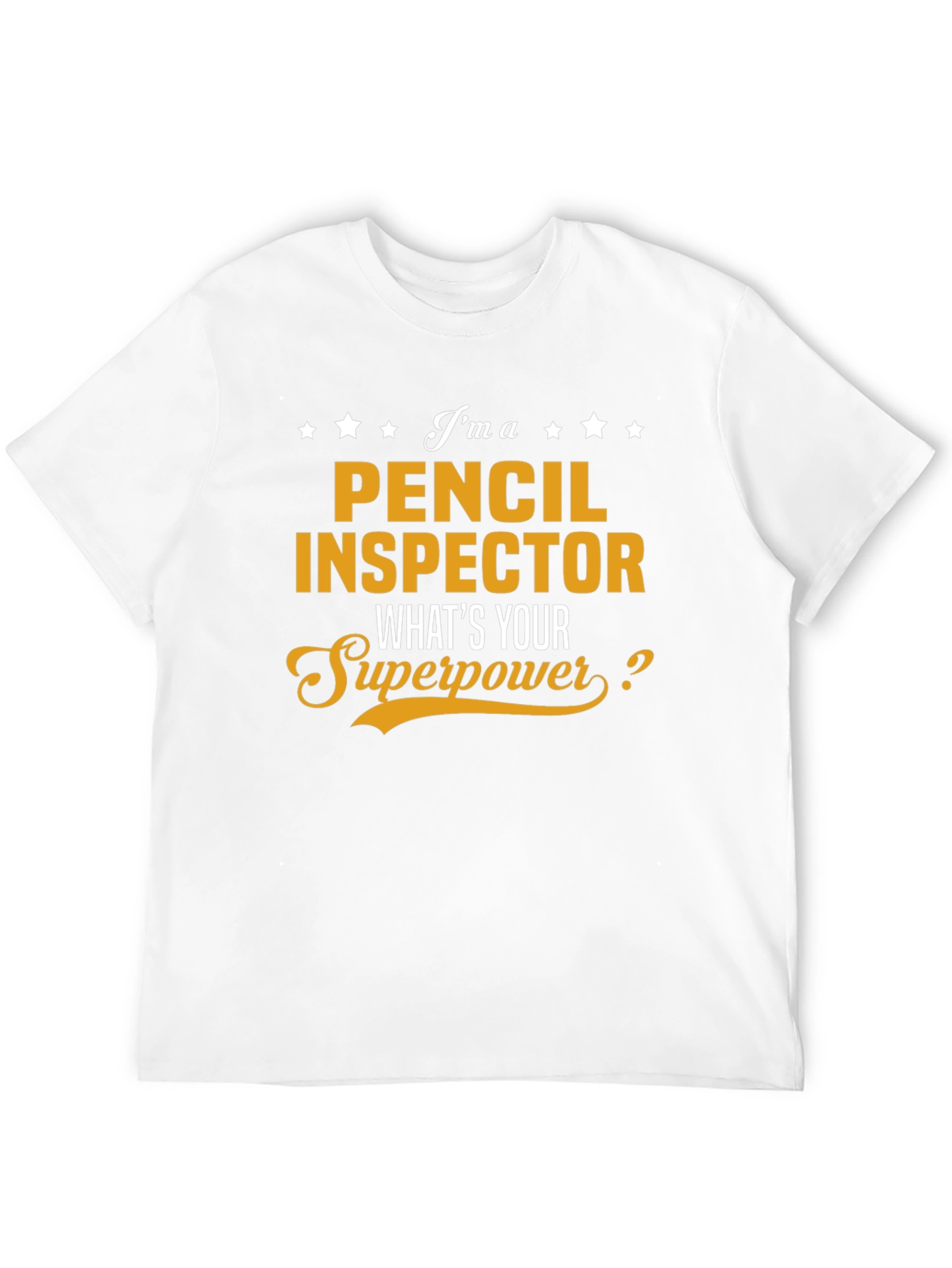 Pencil Inspector Superpower Black T-Shirt