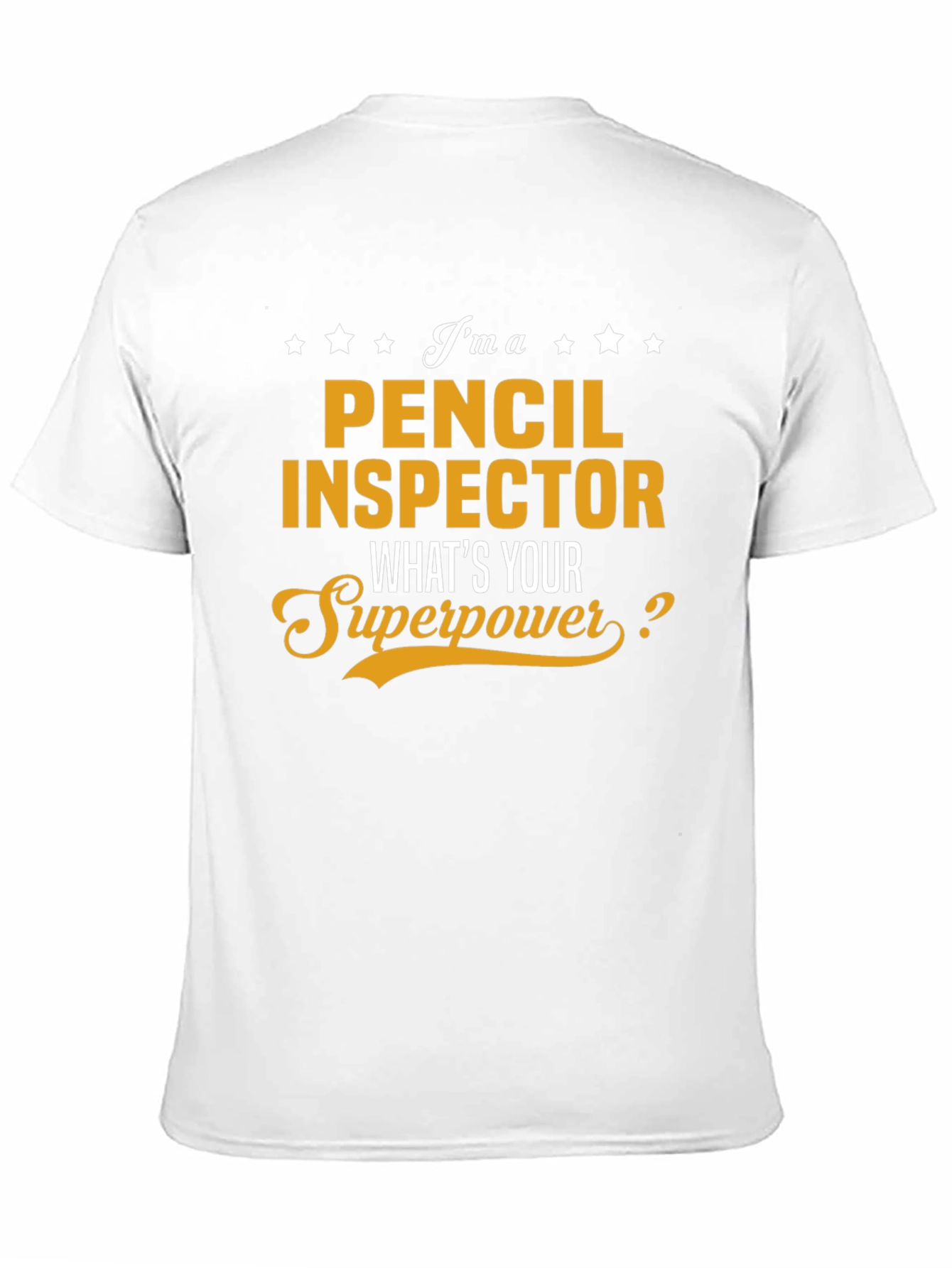 Pencil Inspector Superpower Black T-Shirt