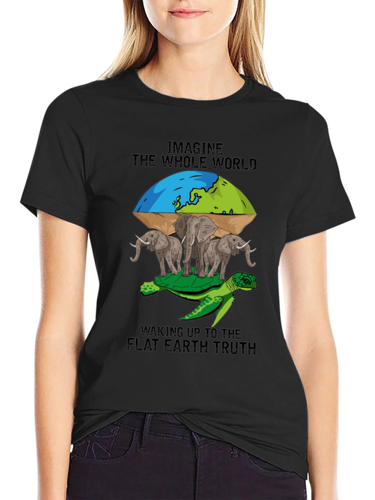 Flat Earth T-Shirt: Turtle Elephants World