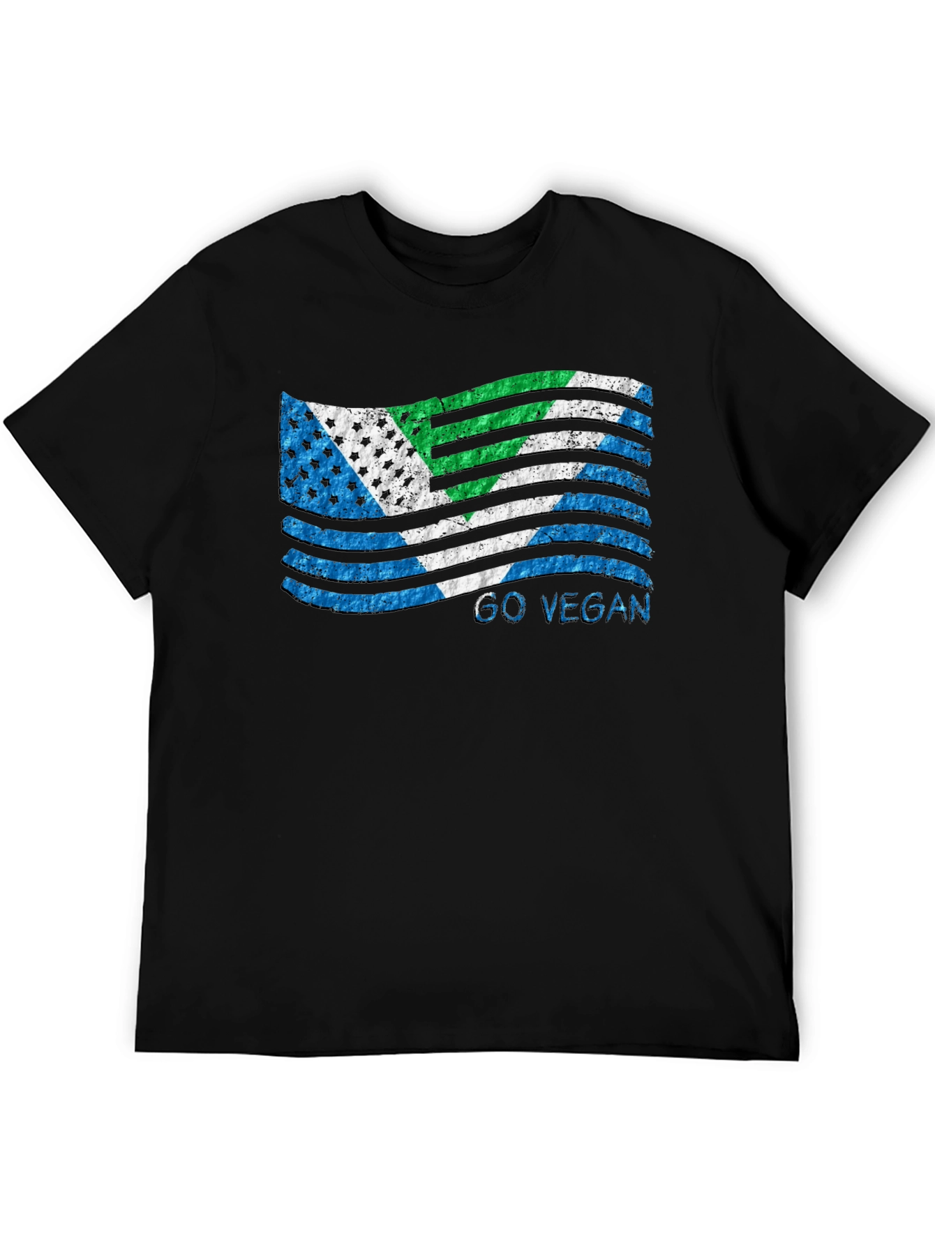 Go Vegan Flag T-Shirt - Black