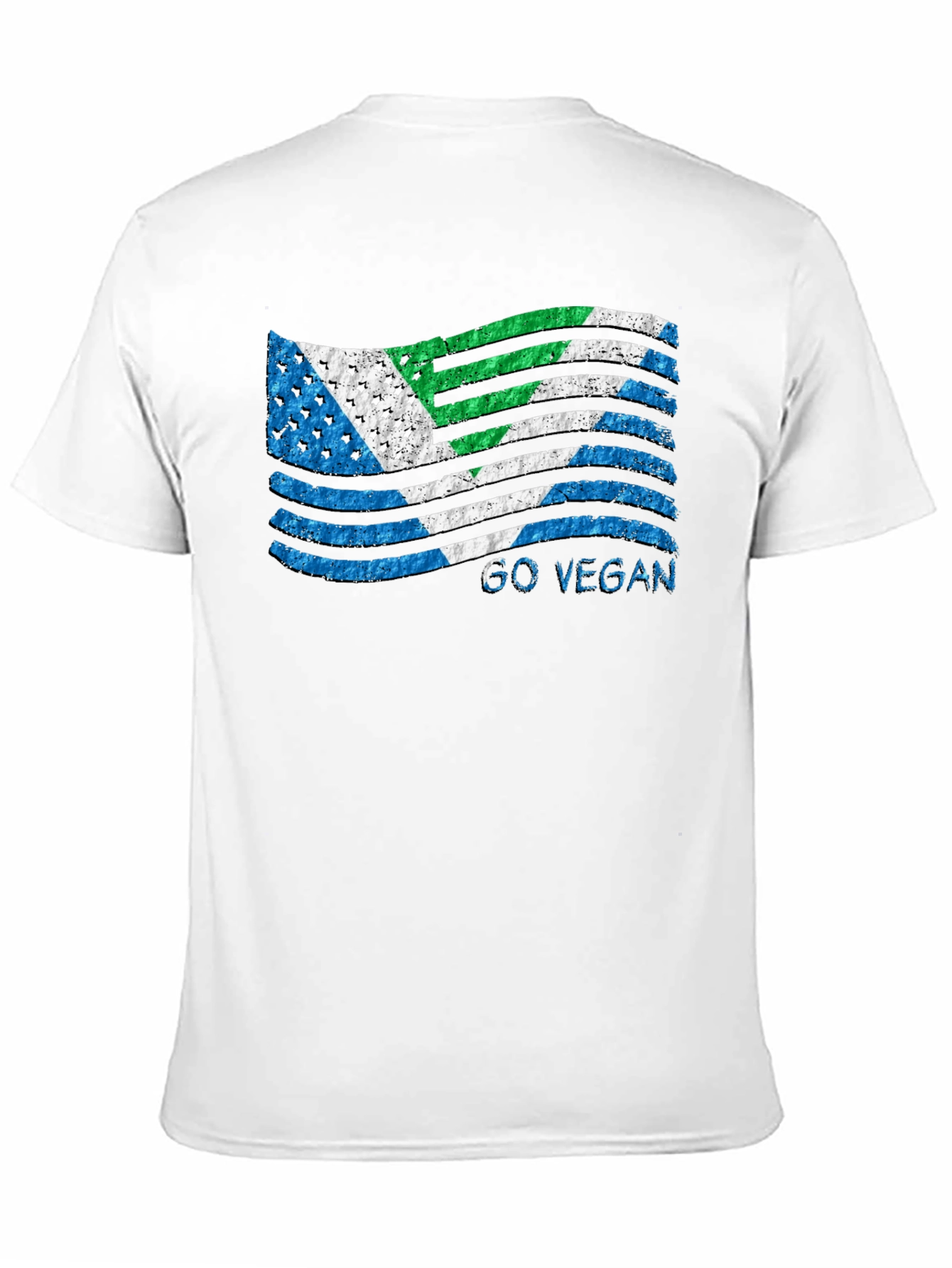 Go Vegan Flag T-Shirt - Black