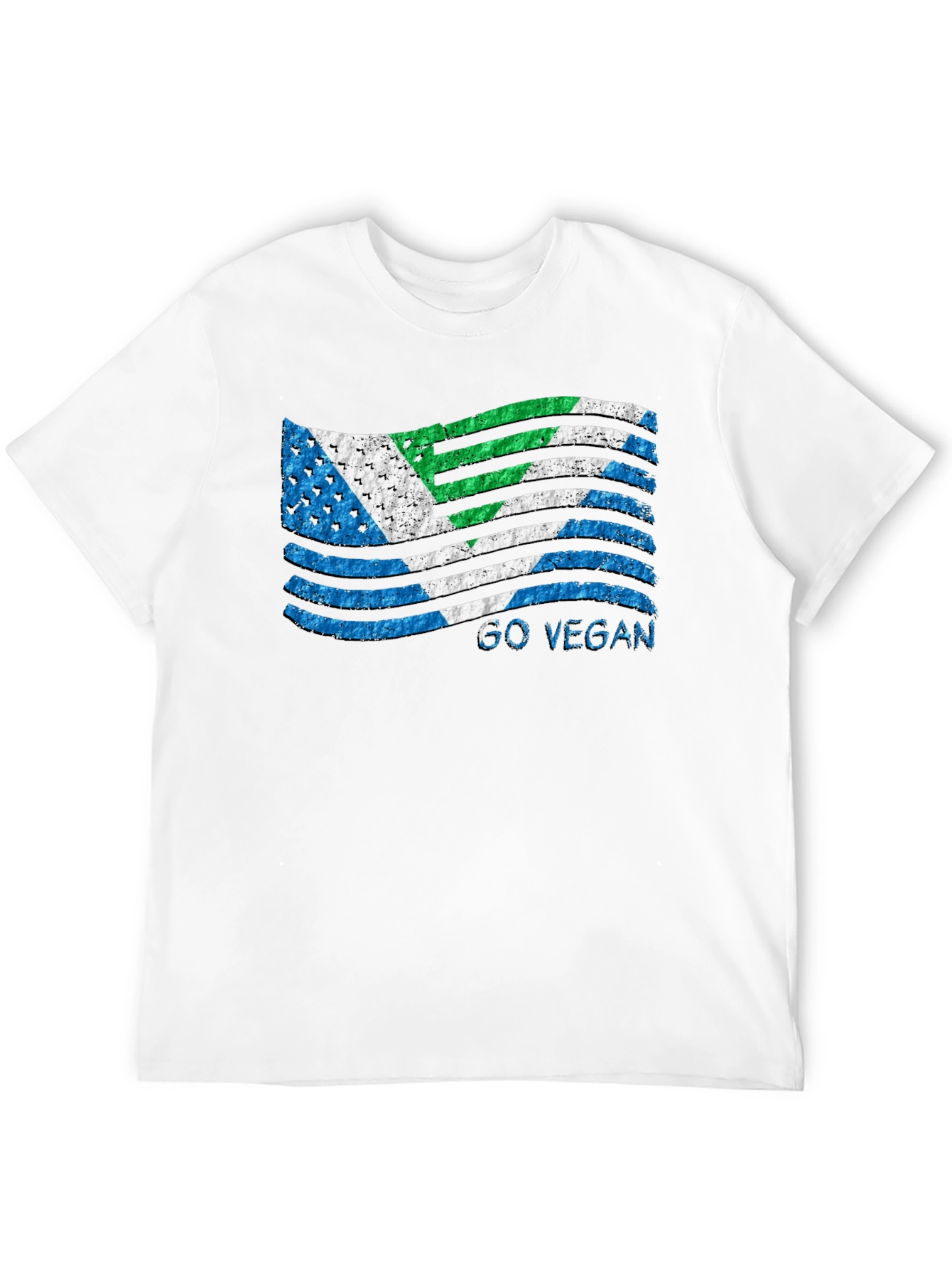 Go Vegan Flag T-Shirt - Black