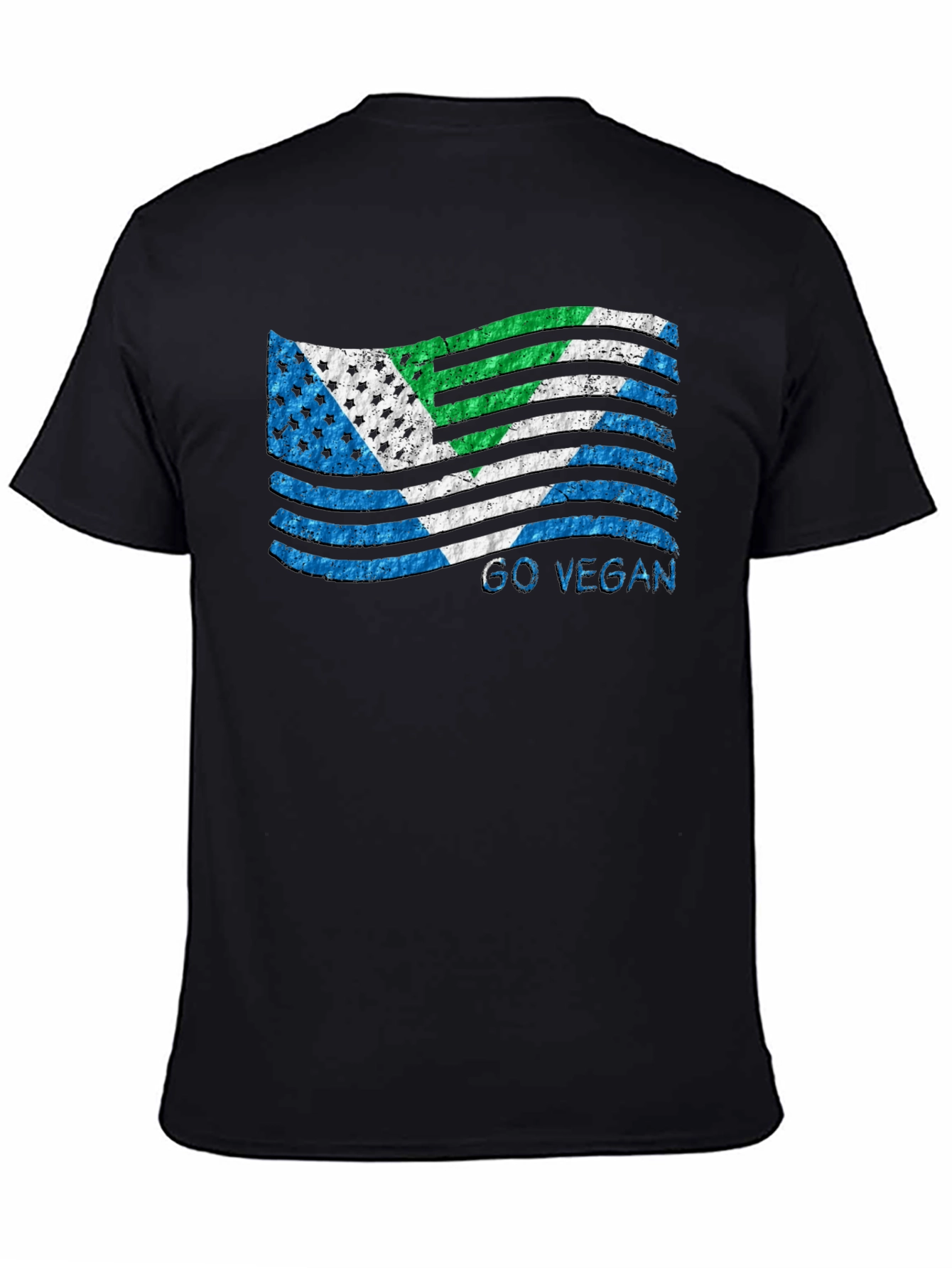 Go Vegan Flag T-Shirt - Black