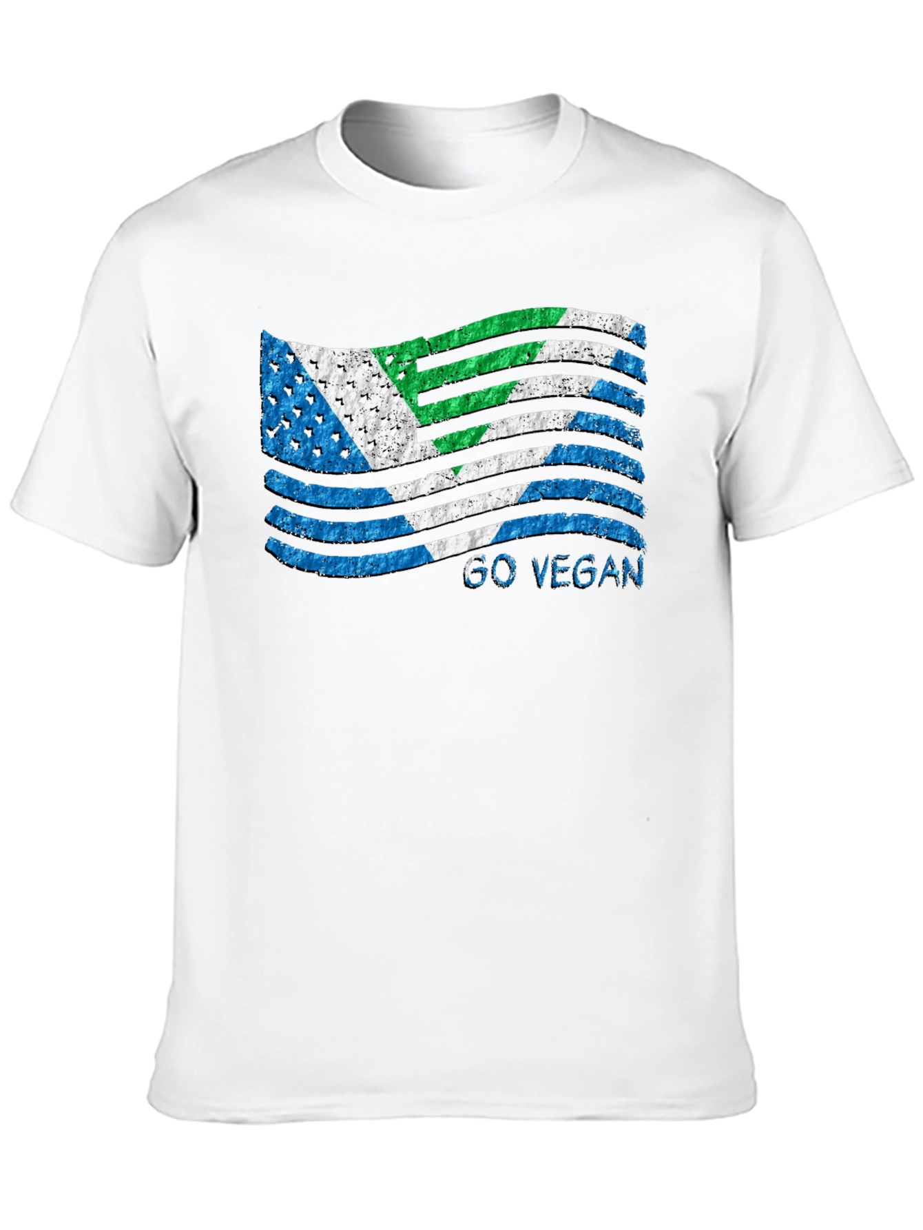 Go Vegan Flag T-Shirt - Black