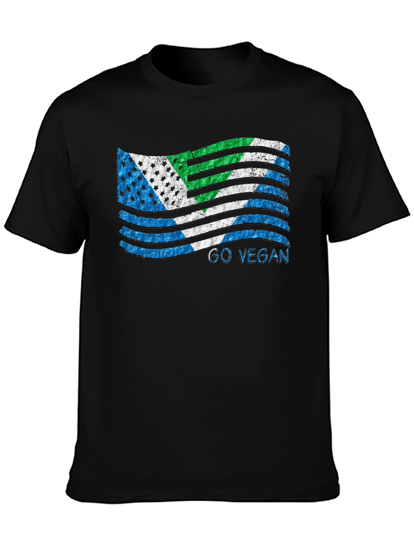 Go Vegan Flag T-Shirt - Black