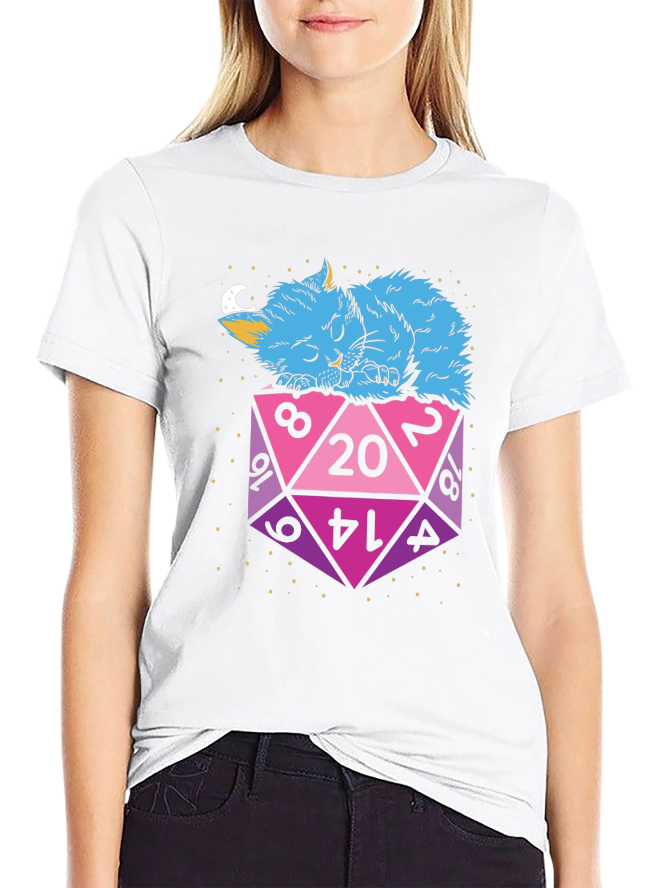 D20 Cat Nap T-Shirt - Gamers Essential!