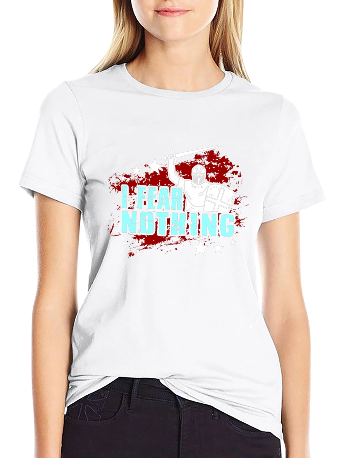 I Fear Nothing T-Shirt Knight Crusader