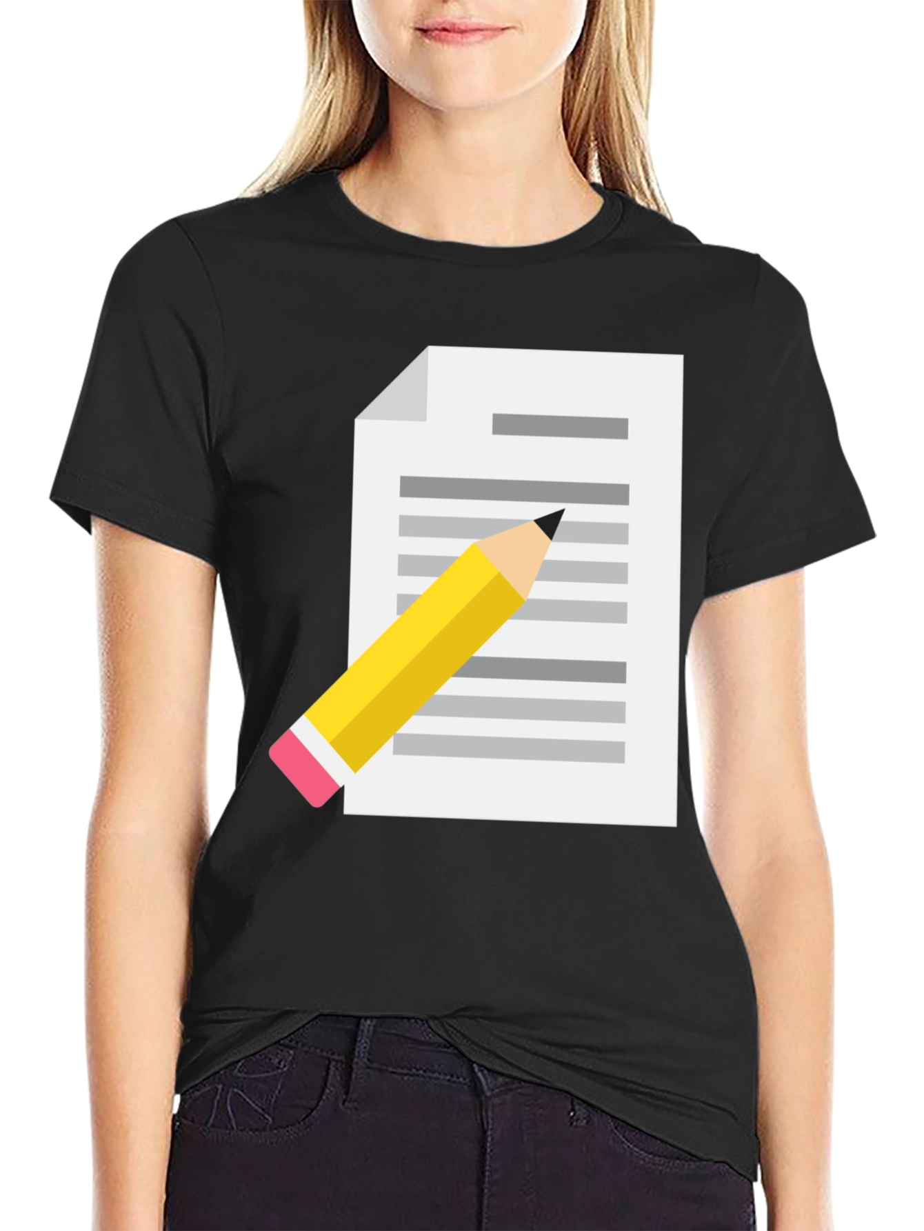 Creative Writer T-Shirt - Black Cotton Blend