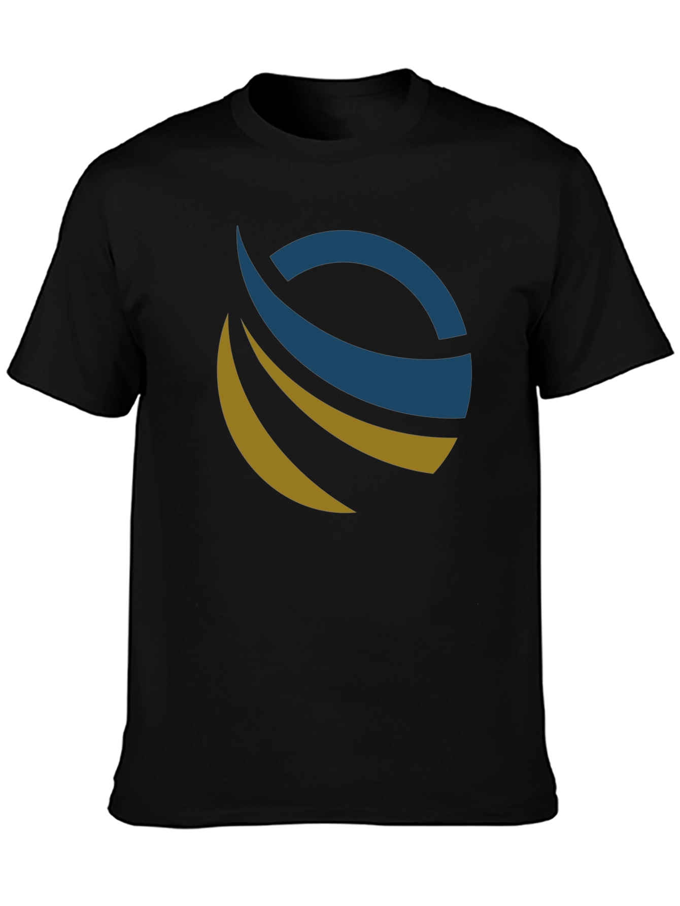 Modern Abstract Logo Black T-Shirt