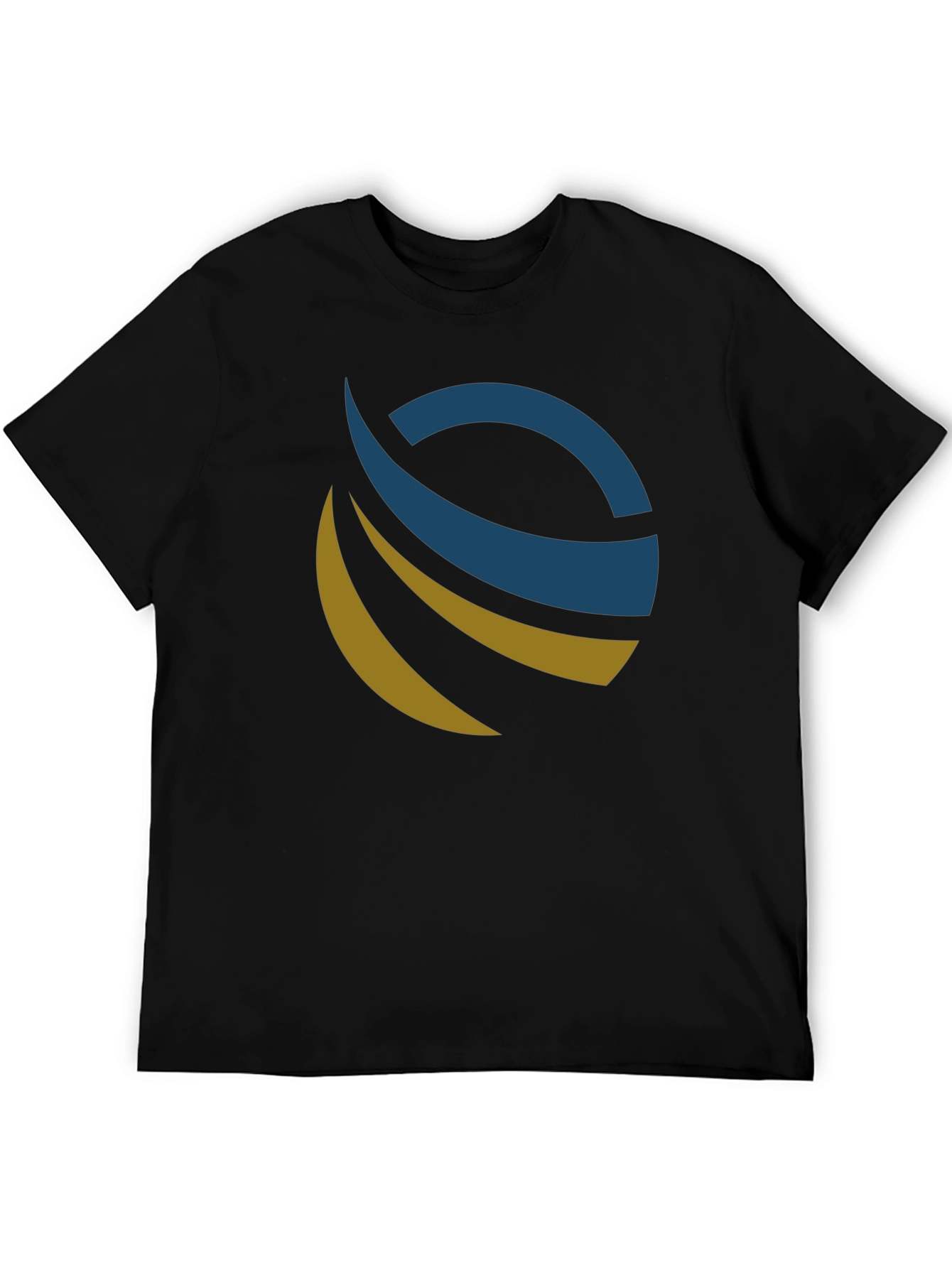 Modern Abstract Logo Black T-Shirt