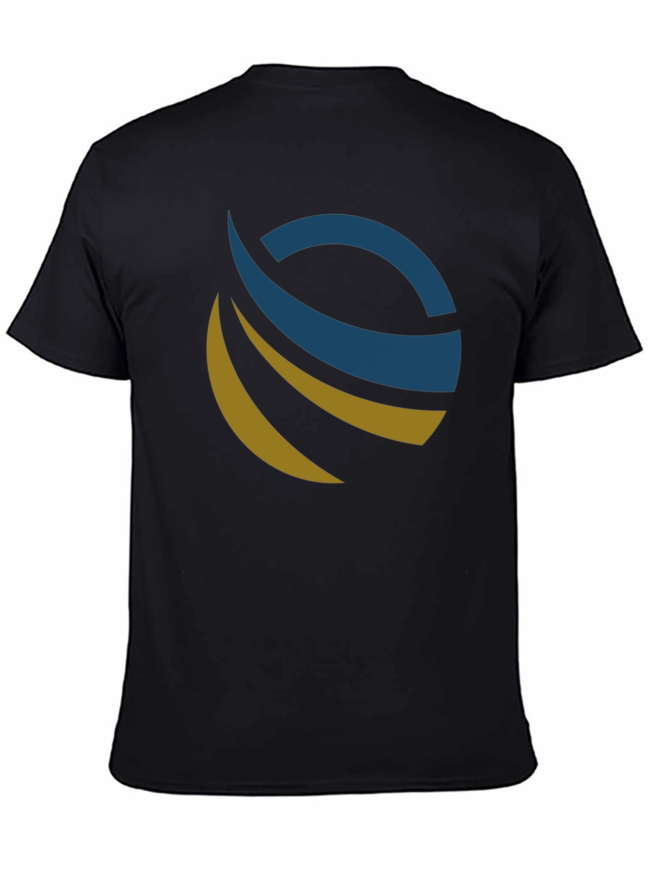 Modern Abstract Logo Black T-Shirt