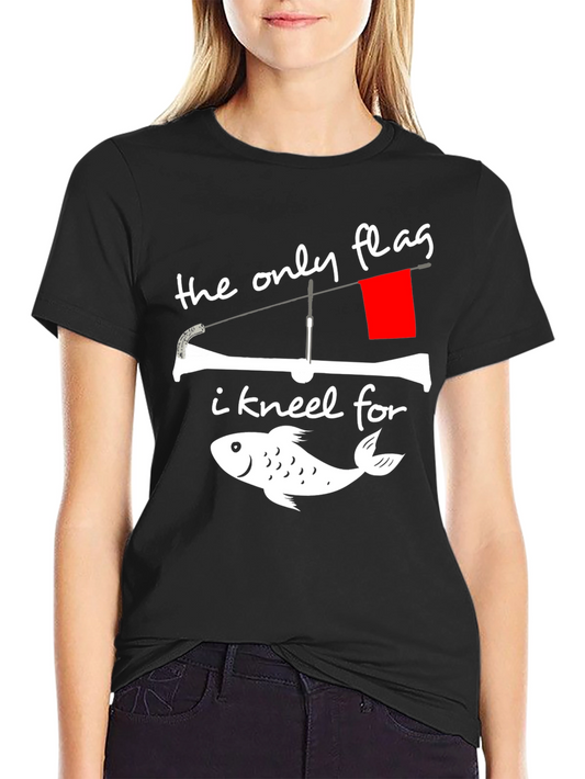 Fishing Flag Graphic Tee - The Only Flag I Kneel For