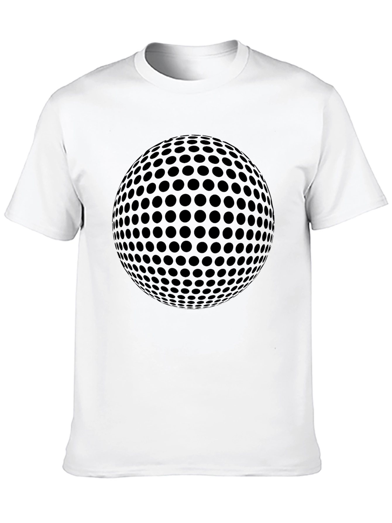 Mens Black Golf Ball Graphic T-Shirt