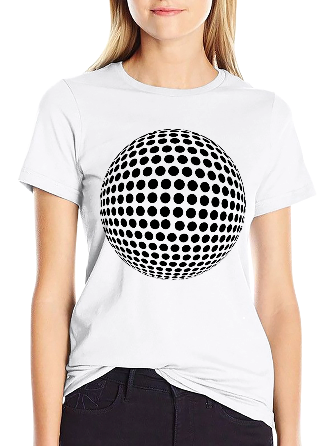 Mens Black Golf Ball Graphic T-Shirt