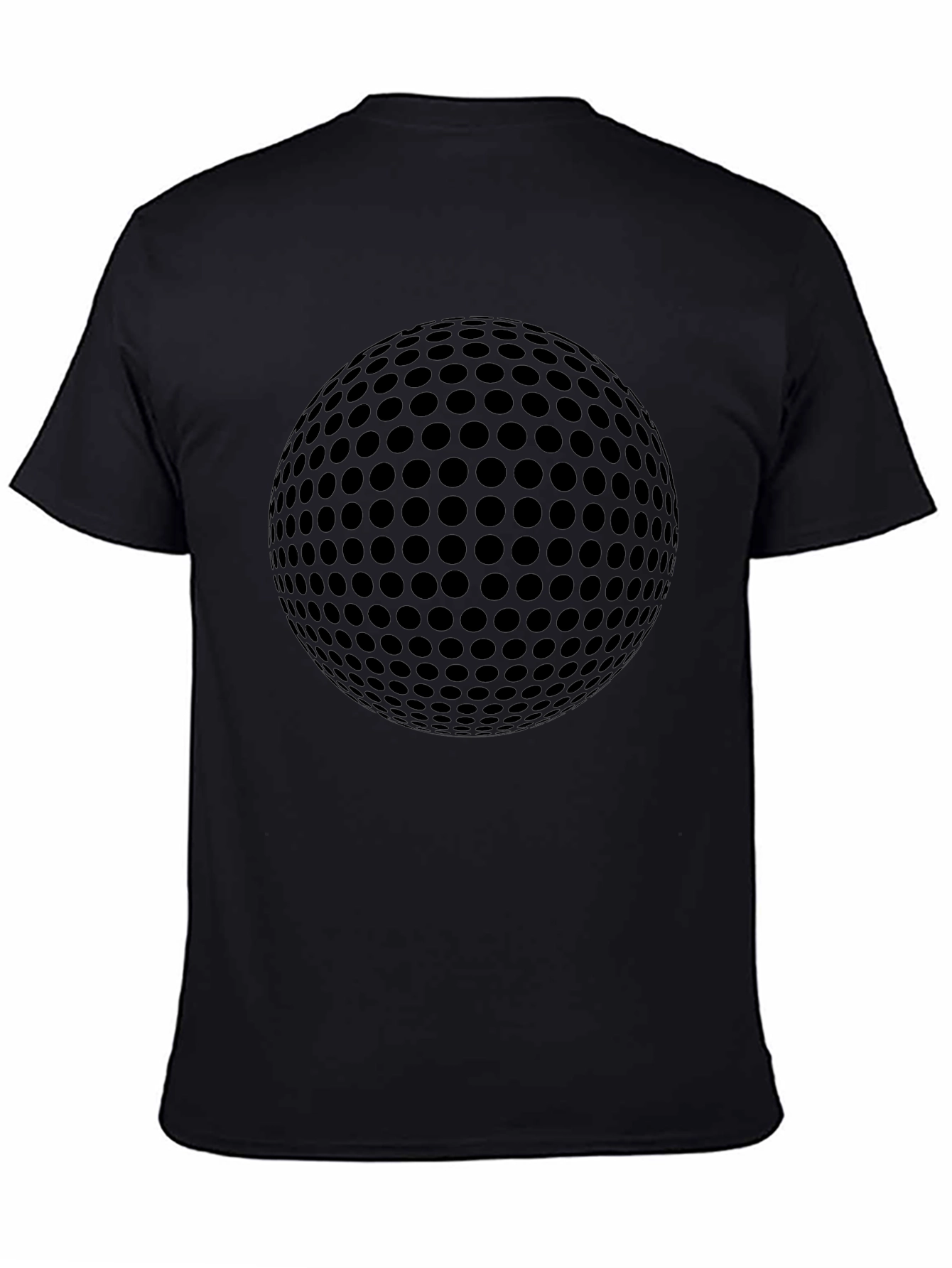 Mens Black Golf Ball Graphic T-Shirt