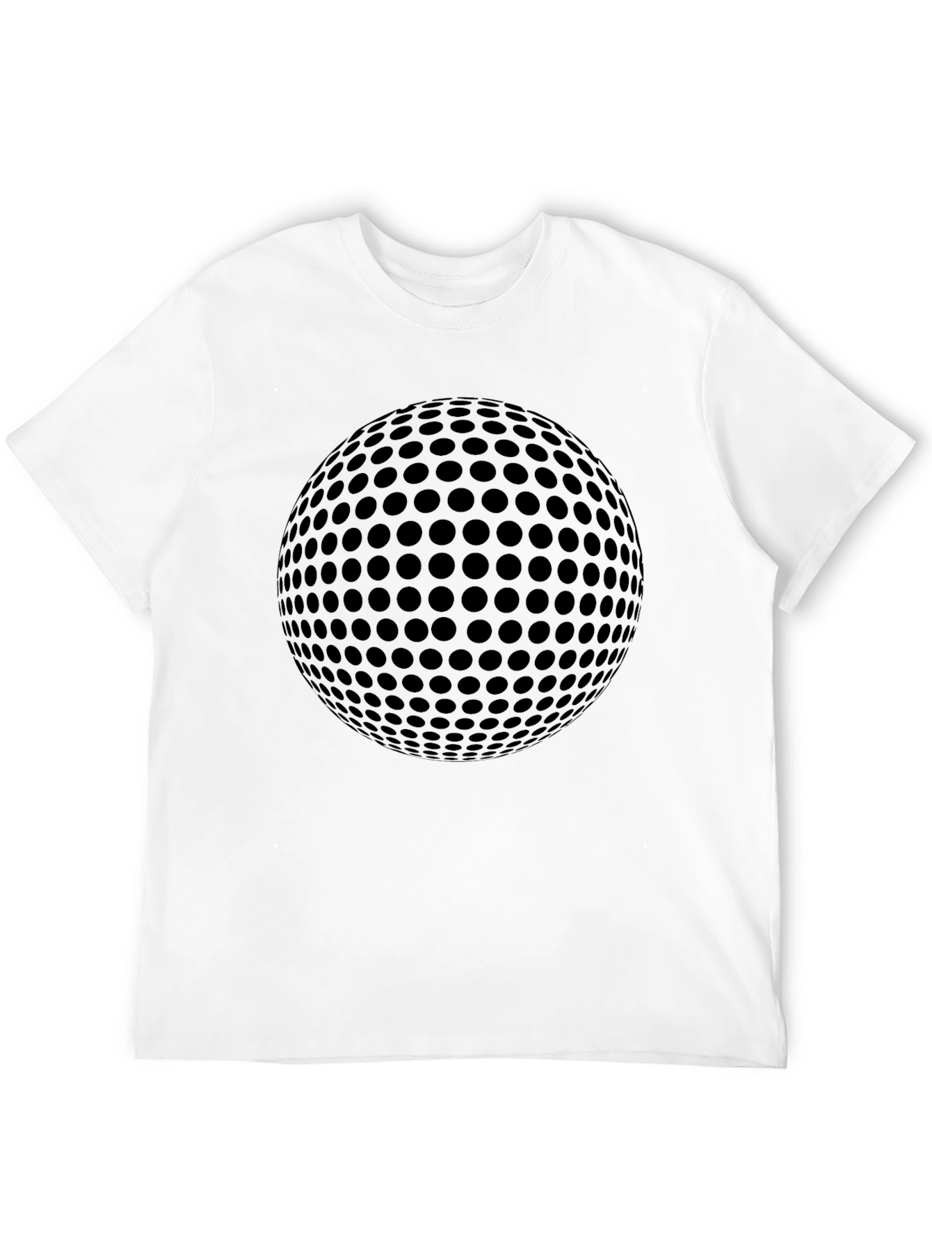 Mens Black Golf Ball Graphic T-Shirt